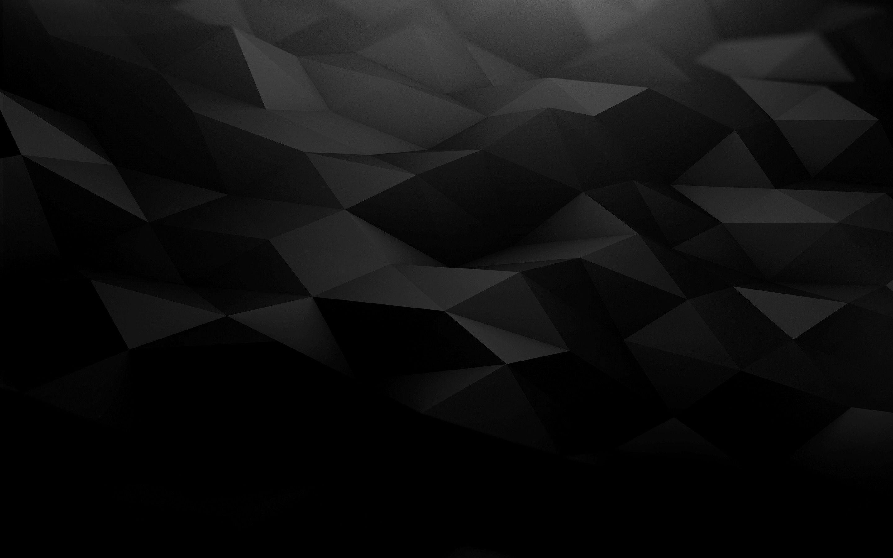 Geometry: Black, Monochrome, Polygons, Rhombus, Triangles. 2880x1800 HD Wallpaper.