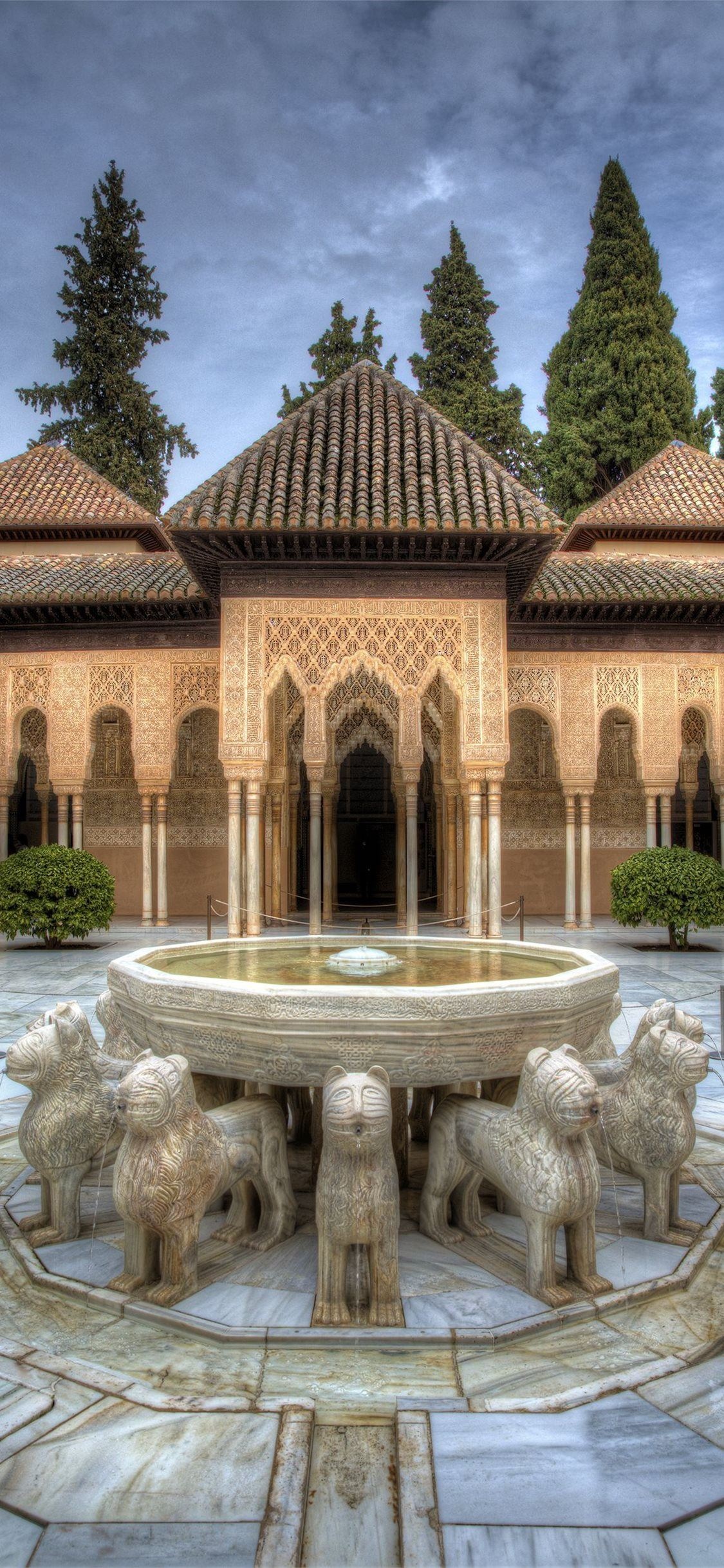 Alhambra Palace, Stunning iPhone wallpapers, Artistic beauty, HD images, 1130x2440 HD Phone