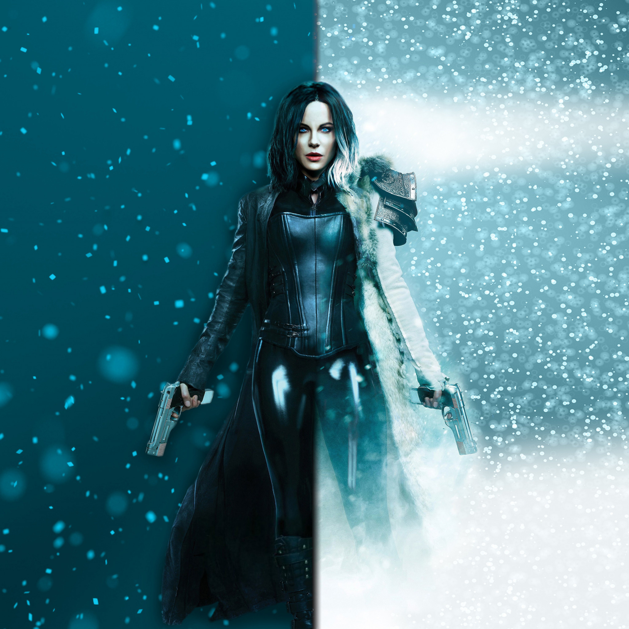 Selene (Underworld): Kate Beckinsale, Received critical acclaim for her performance in the period comedy film Love and Friendship, 2016. 2050x2050 HD Background.