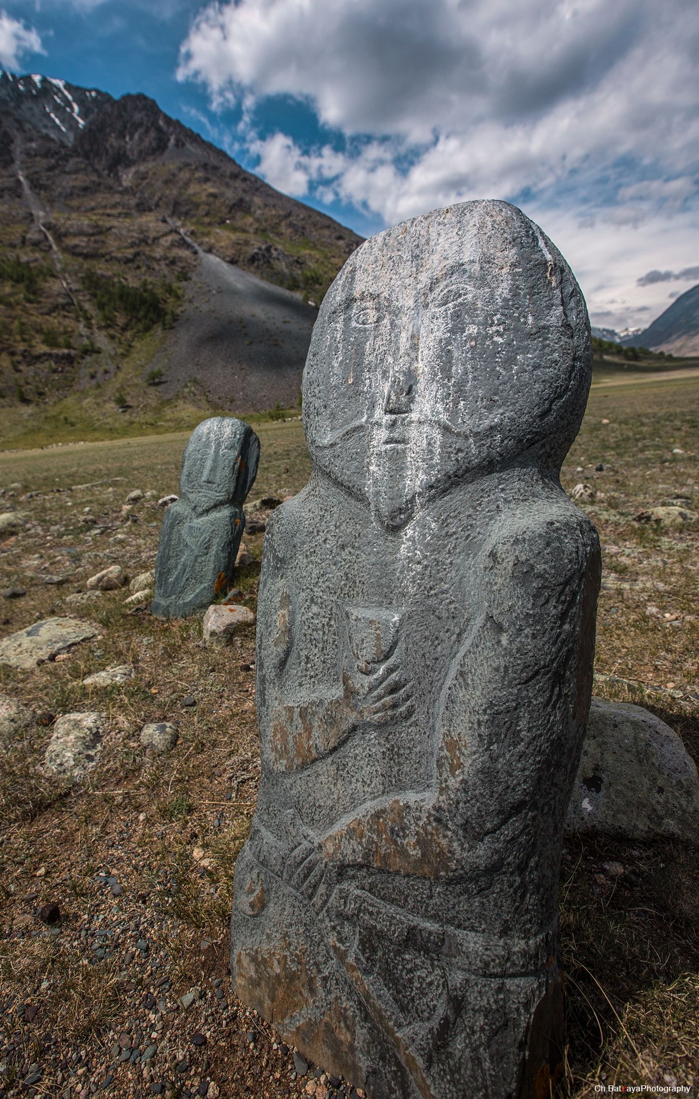 Altai Mountains, Reasons to visit, Standing rock statues, Ancient prehistoric art, 1380x2170 HD Handy