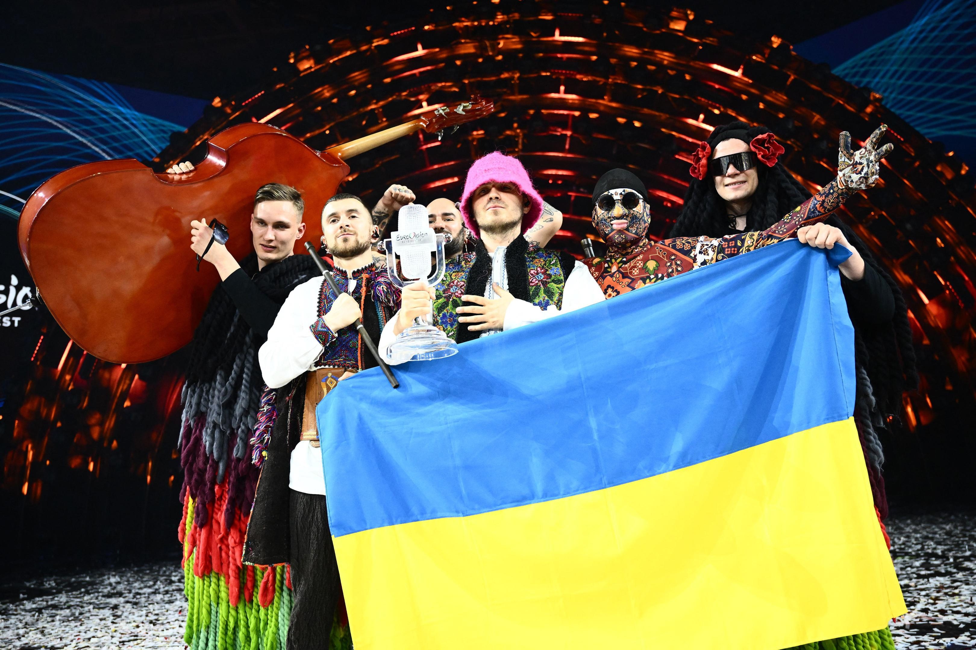 Eurovision 2022, Kalush Orchestra, Celebrates, Win, 3240x2160 HD Desktop