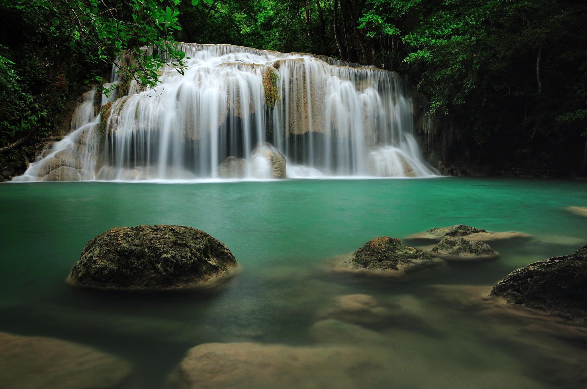 Erawan National Park, Travels, Waterfall Kanchanaburi Thailand, Mind paradise, 2050x1360 HD Desktop