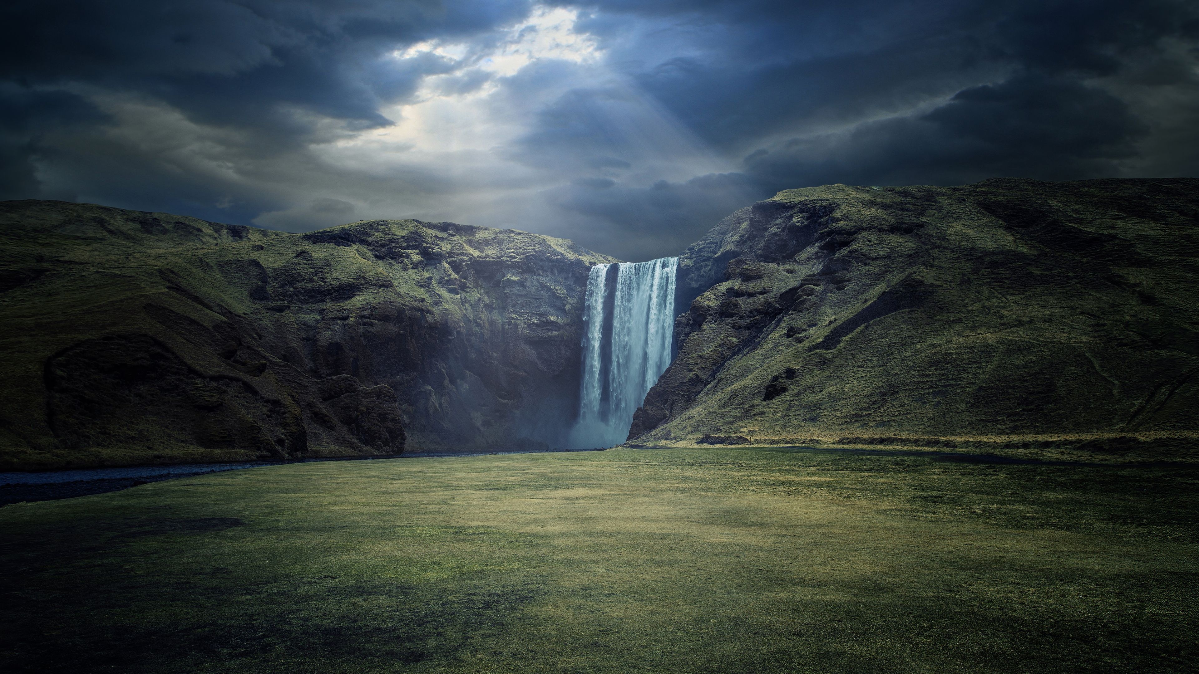 Faroe Islands, Island waterfall, Free wallpapers, Backgrounds, 3840x2160 4K Desktop