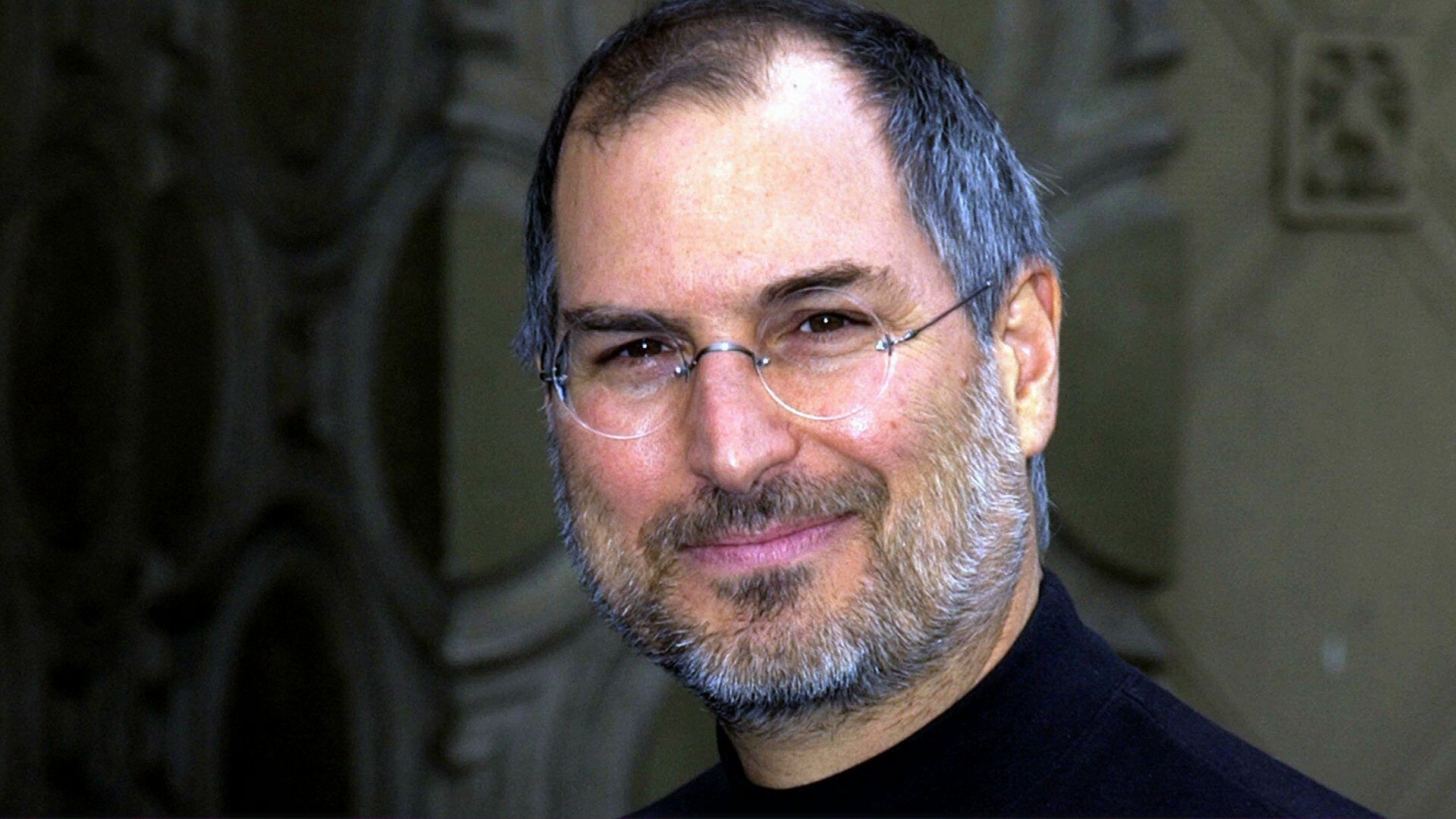 Steve Jobs: An American entrepreneur, Apple Inc., Primary inventor and co-inventor of over 230 patents. 1920x1080 Full HD Background.
