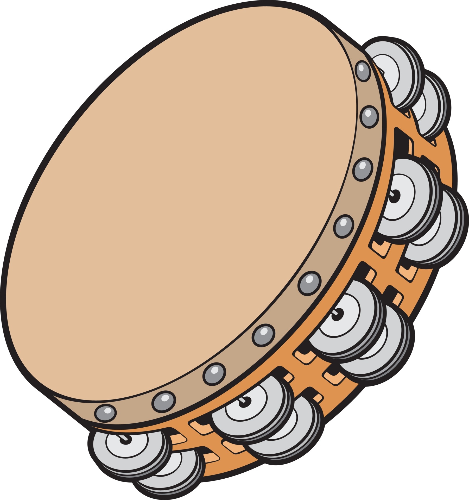 Tambourine: Hand Drum In Vector Art, A Stylized Vision Of A Folk Music Instrument. 1810x1920 HD Wallpaper.