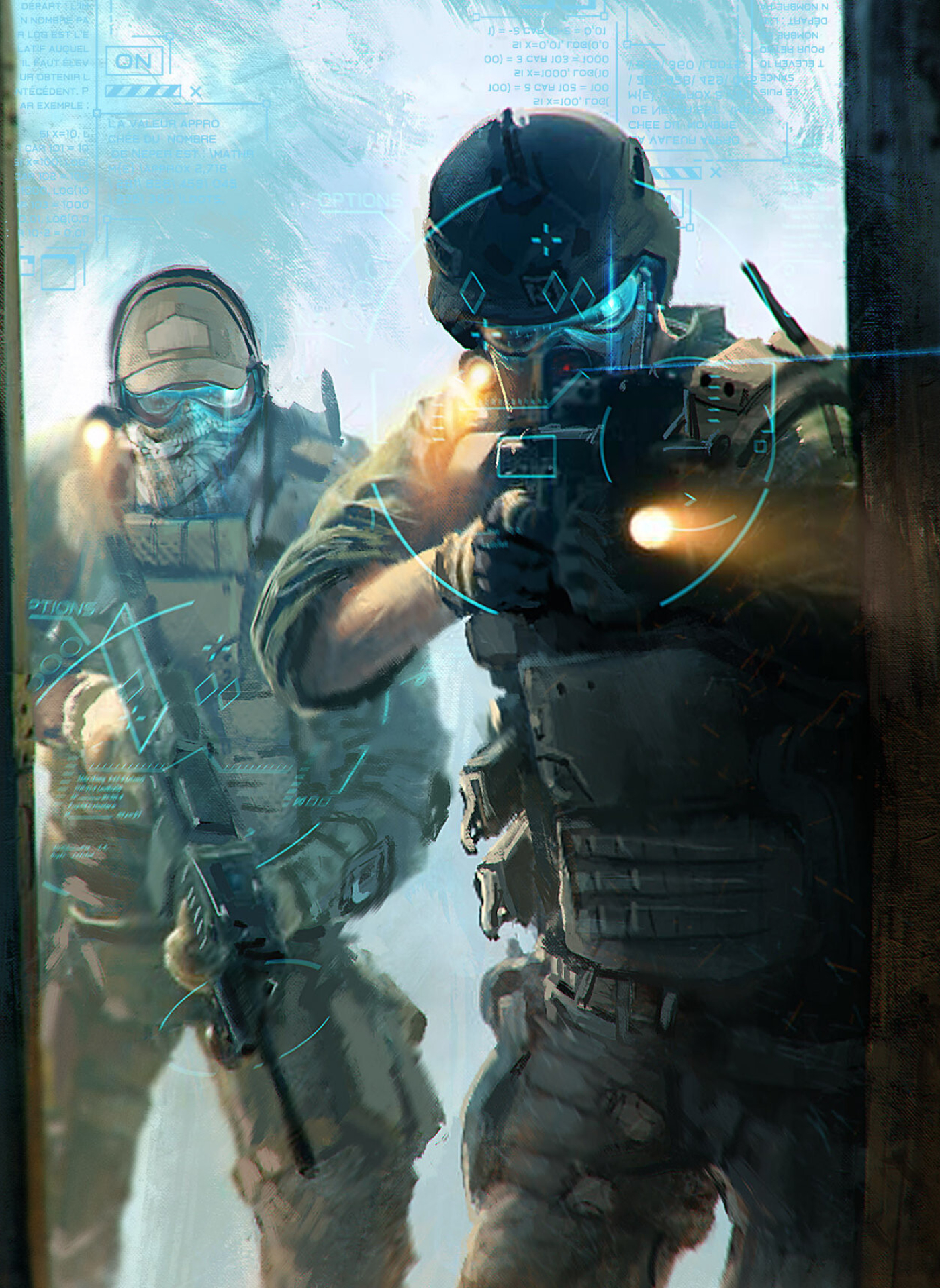 Ghost Recon: Future Soldier: Staff Sergeant John Kozak, Master Sergeant Robert "Pepper" Bonifacio, The leading characters. 1400x1920 HD Wallpaper.