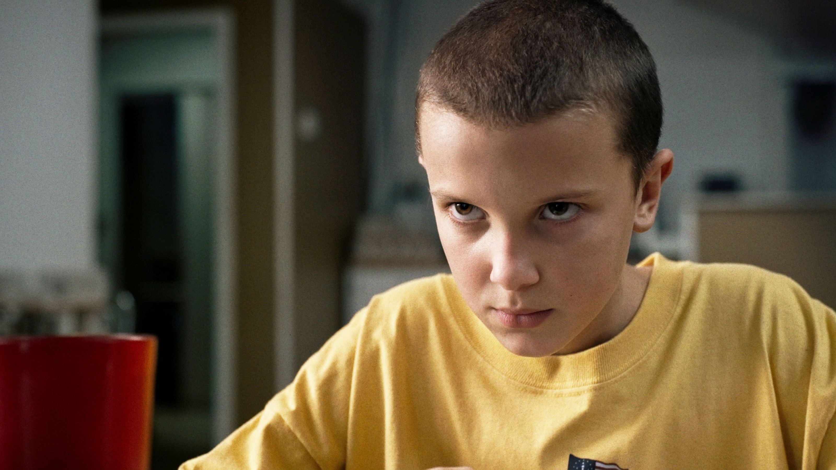 Eleven (Stranger Things), Head shaved, Marie Claire, Watch, 3200x1800 HD Desktop