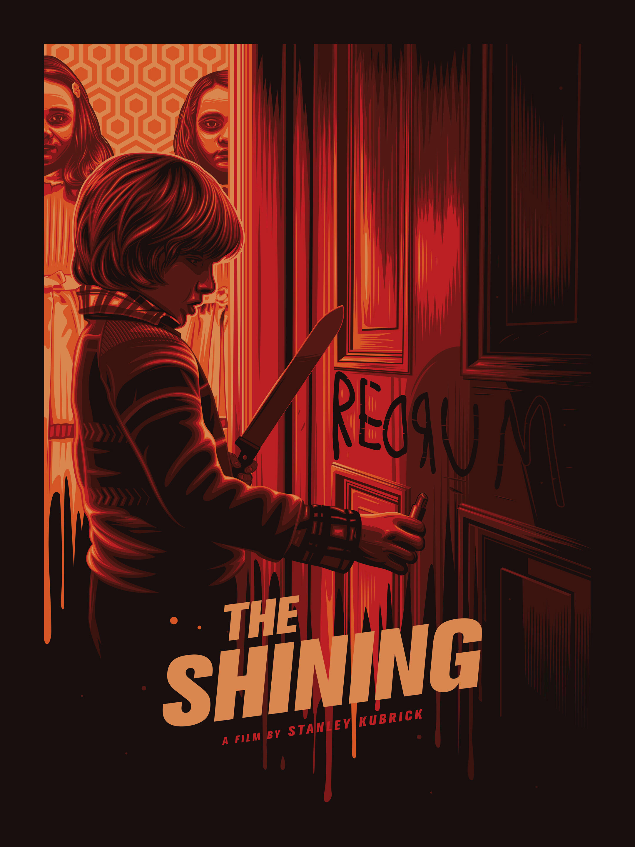 The Shining: A 1980 psychological horror film produced and directed by Stanley Kubrick. 2160x2880 HD Background.