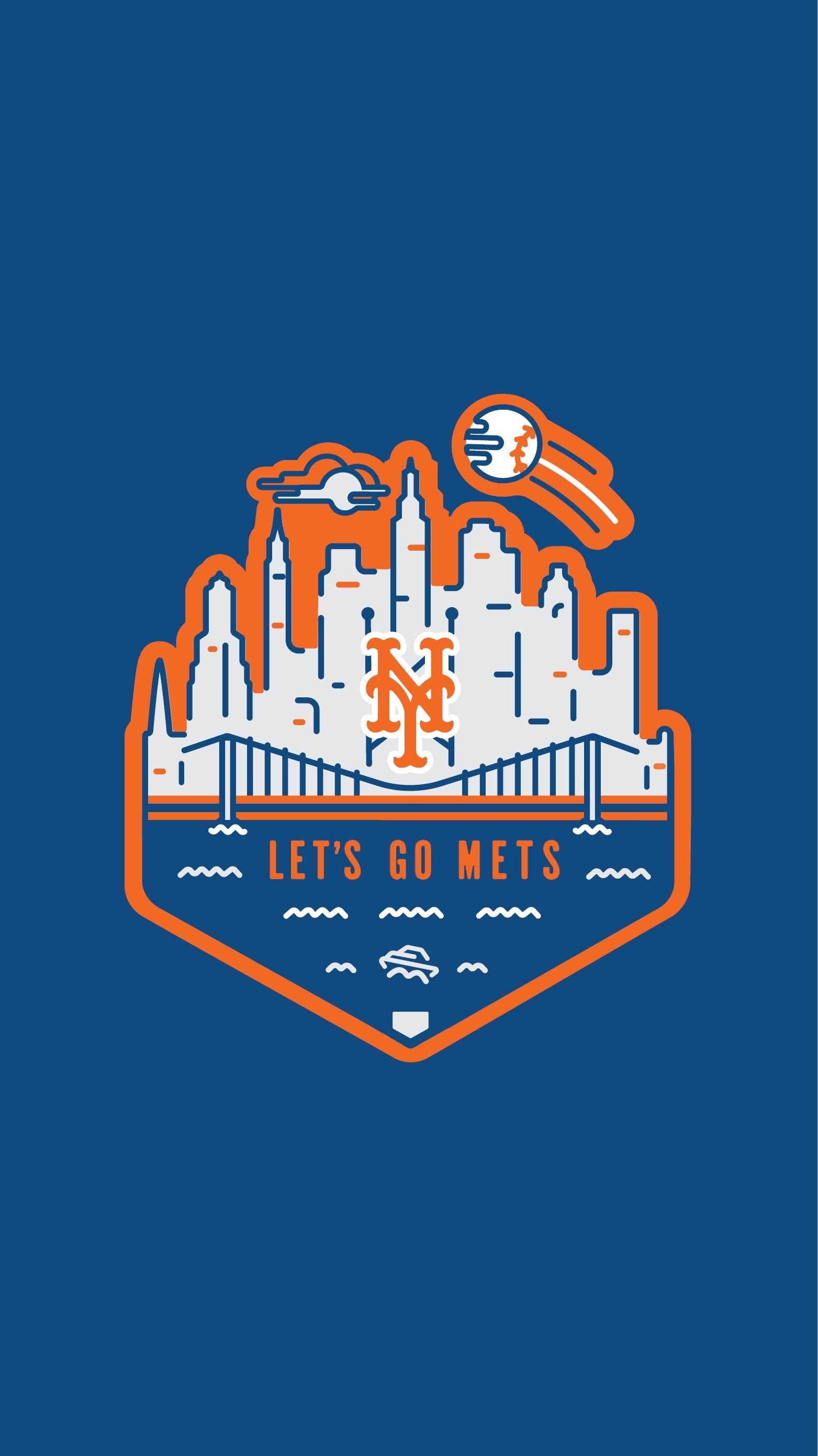New York Mets, Team logo wallpaper, Bright colors, Symbolic design, 1570x2780 HD Handy