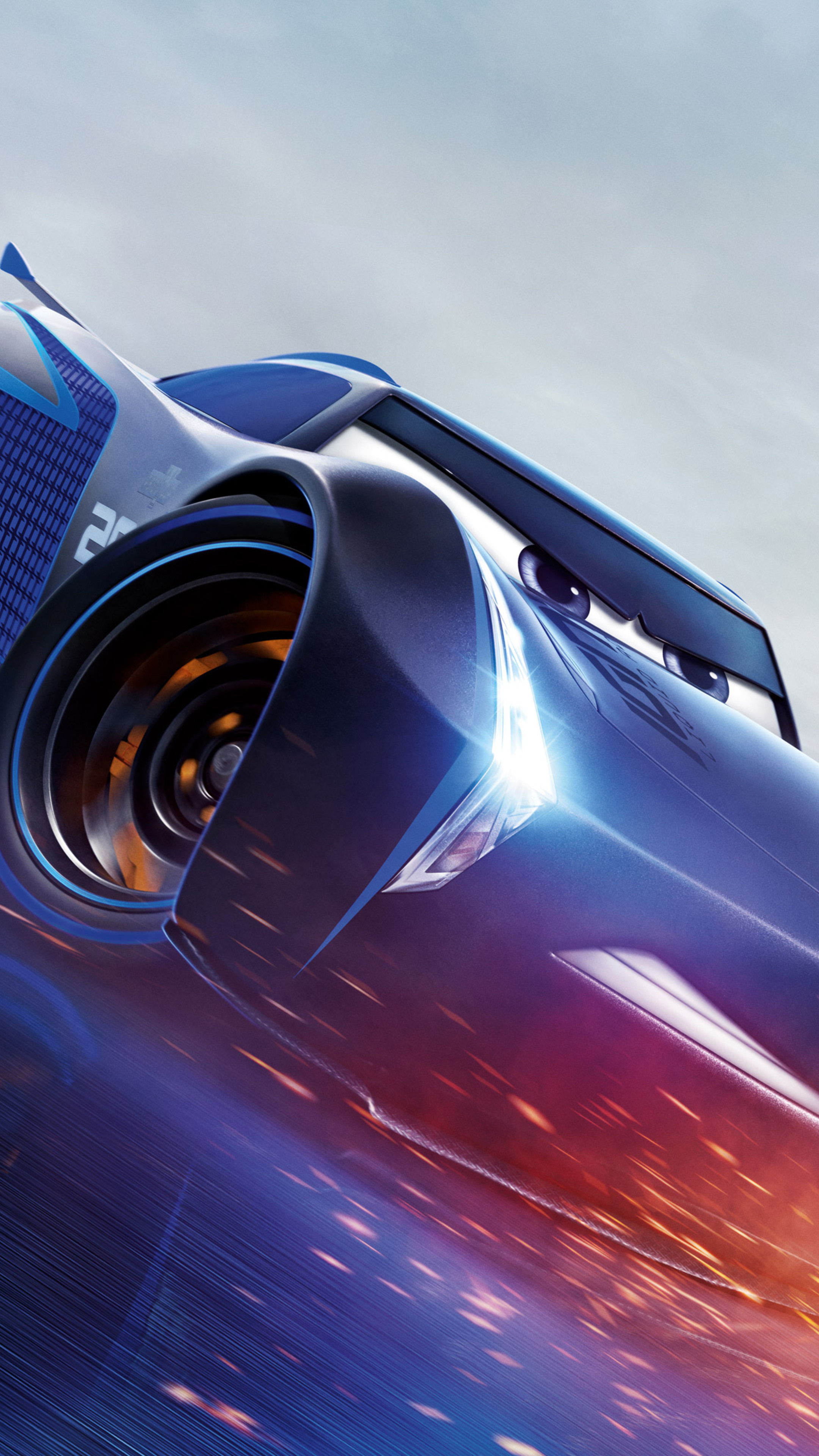 Cars (Disney): Jackson Storm, McQueen's new racing rival. 2160x3840 4K Wallpaper.