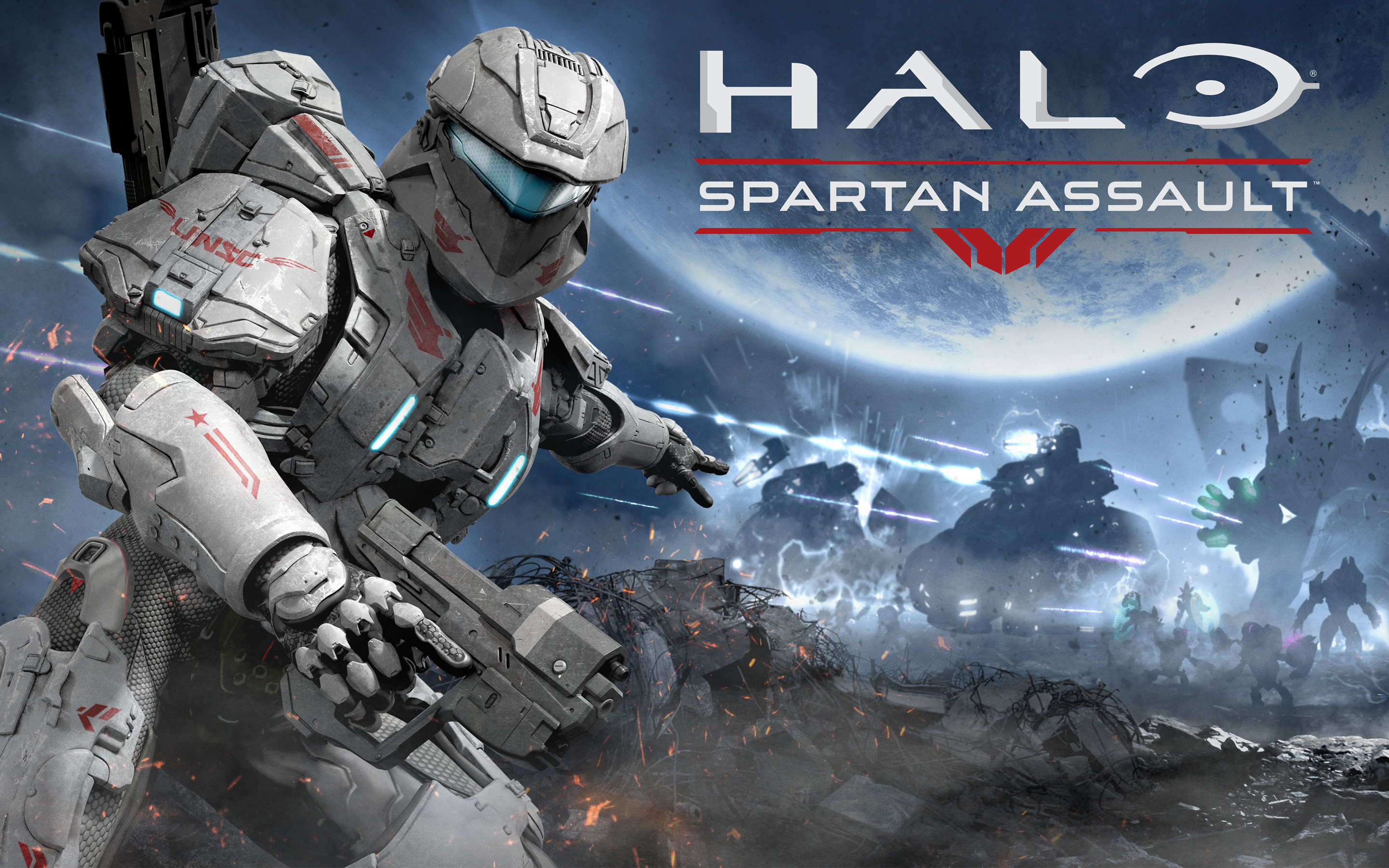 Halo: Spartan Assault, Gaming warriors, Action-packed battles, Intense gameplay, 2880x1800 HD Desktop