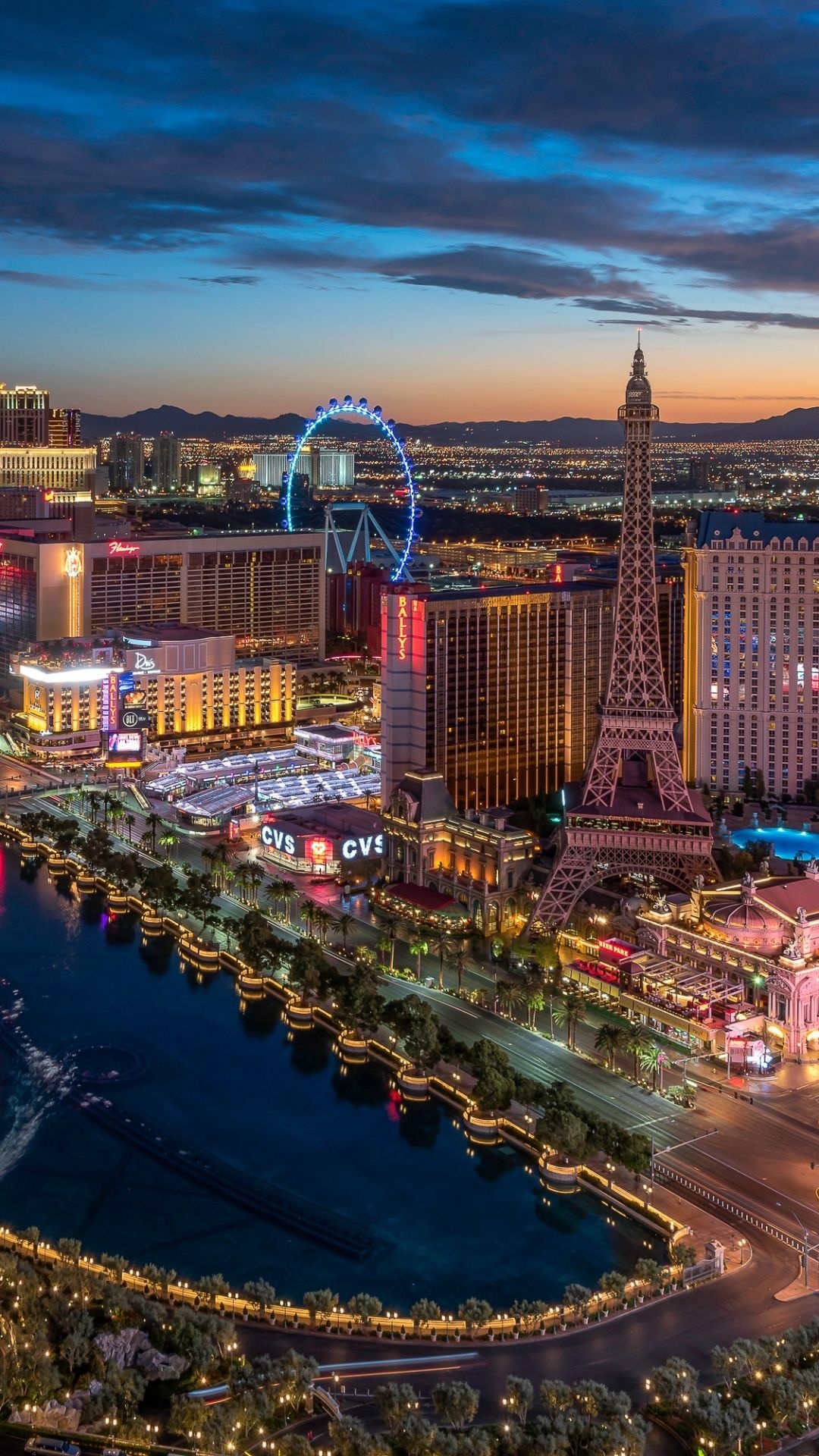 Las Vegas Skyline, Travels, Phone Wallpapers, Nevada, 1080x1920 Full HD Handy