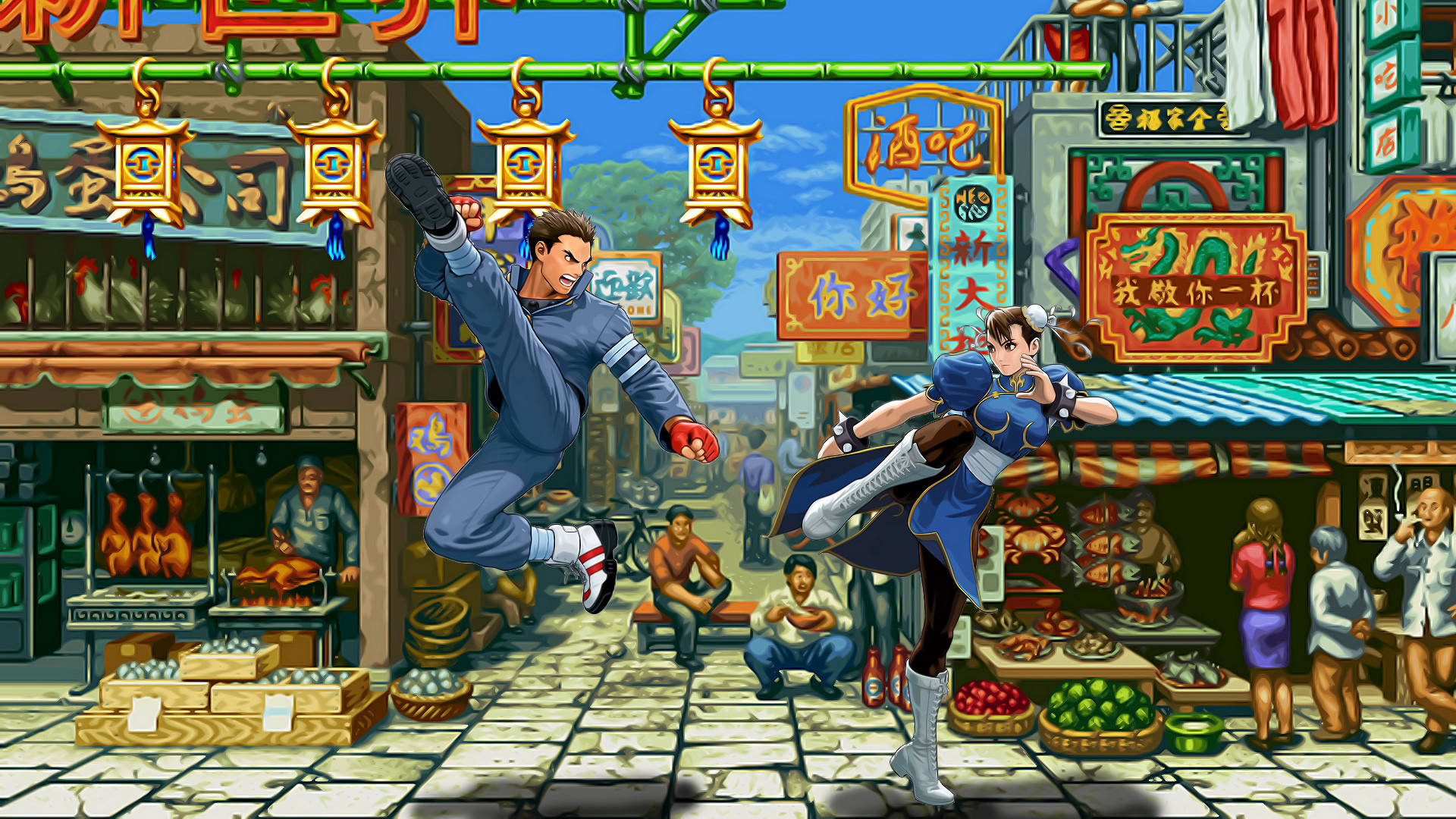Street Fighter, Dynamic fighting game, Animated visuals, Thrilling battles, 1920x1080 Full HD Desktop
