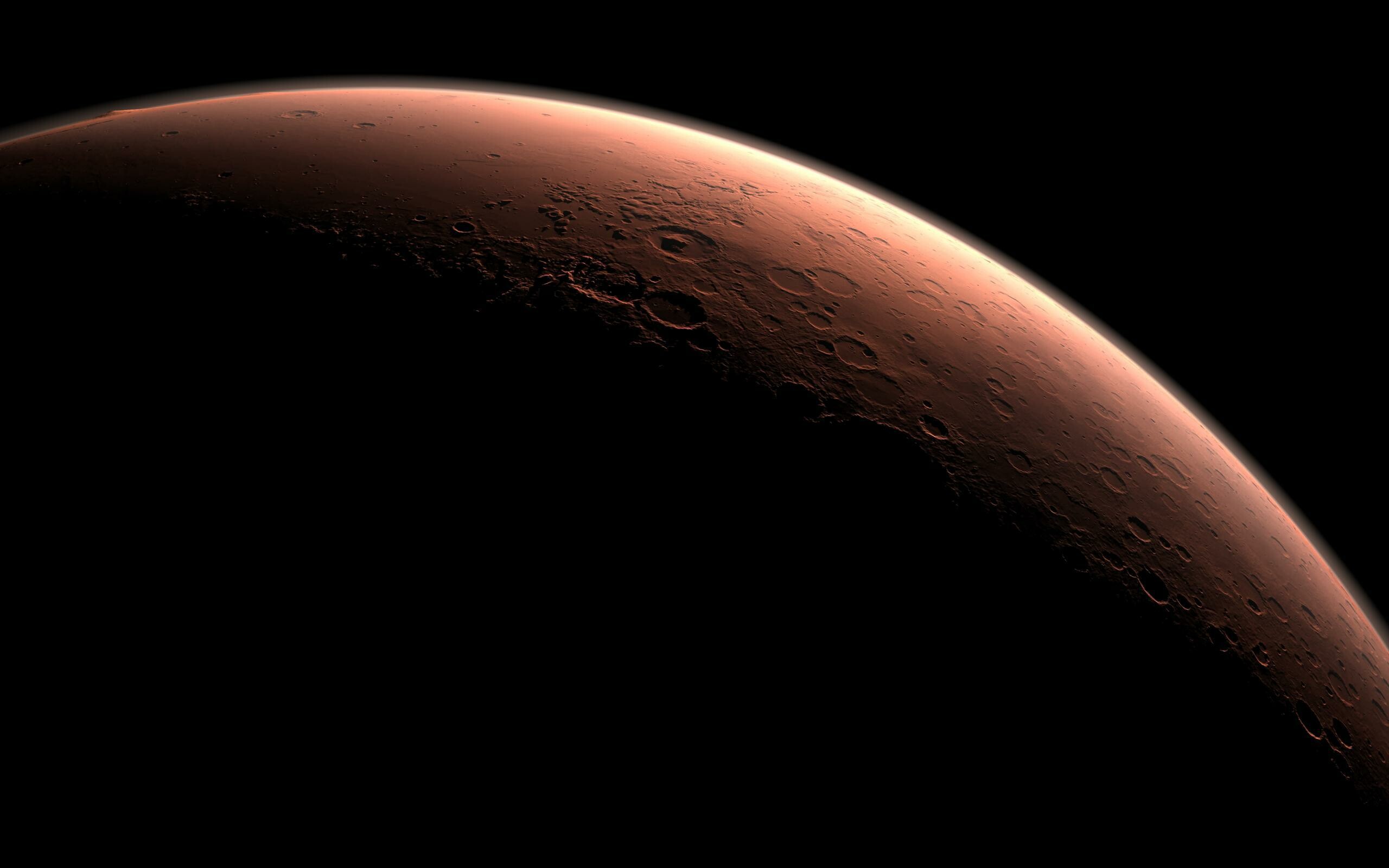 Mars: The planet is home to the tallest mountain in the solar system, Olympus Mons. 2560x1600 HD Wallpaper.