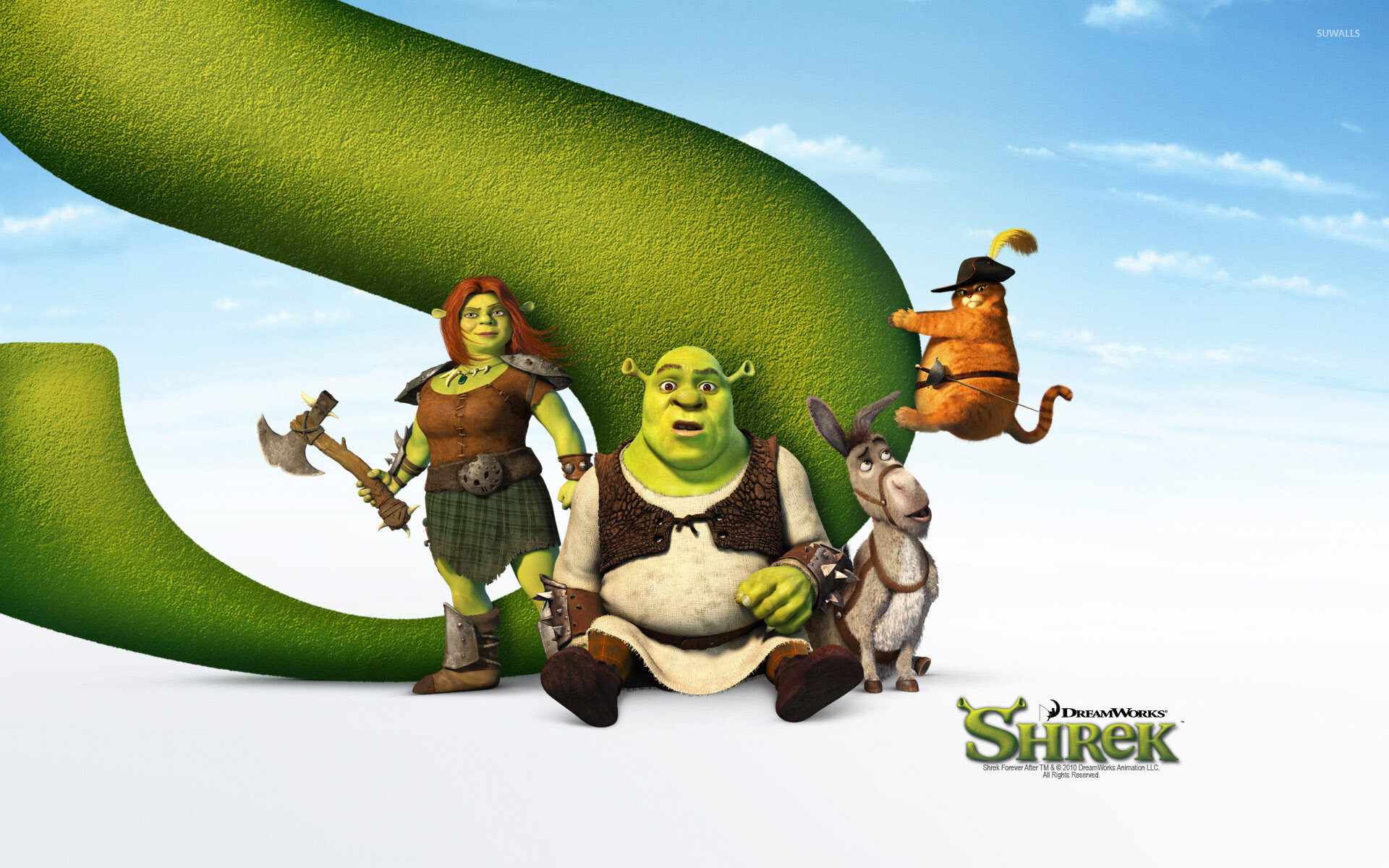 Shrek: The fourth film in the film franchise, Directed by Mike Mitchell from a screenplay written by Josh Klausner and Darren Lemke. 1920x1200 HD Background.