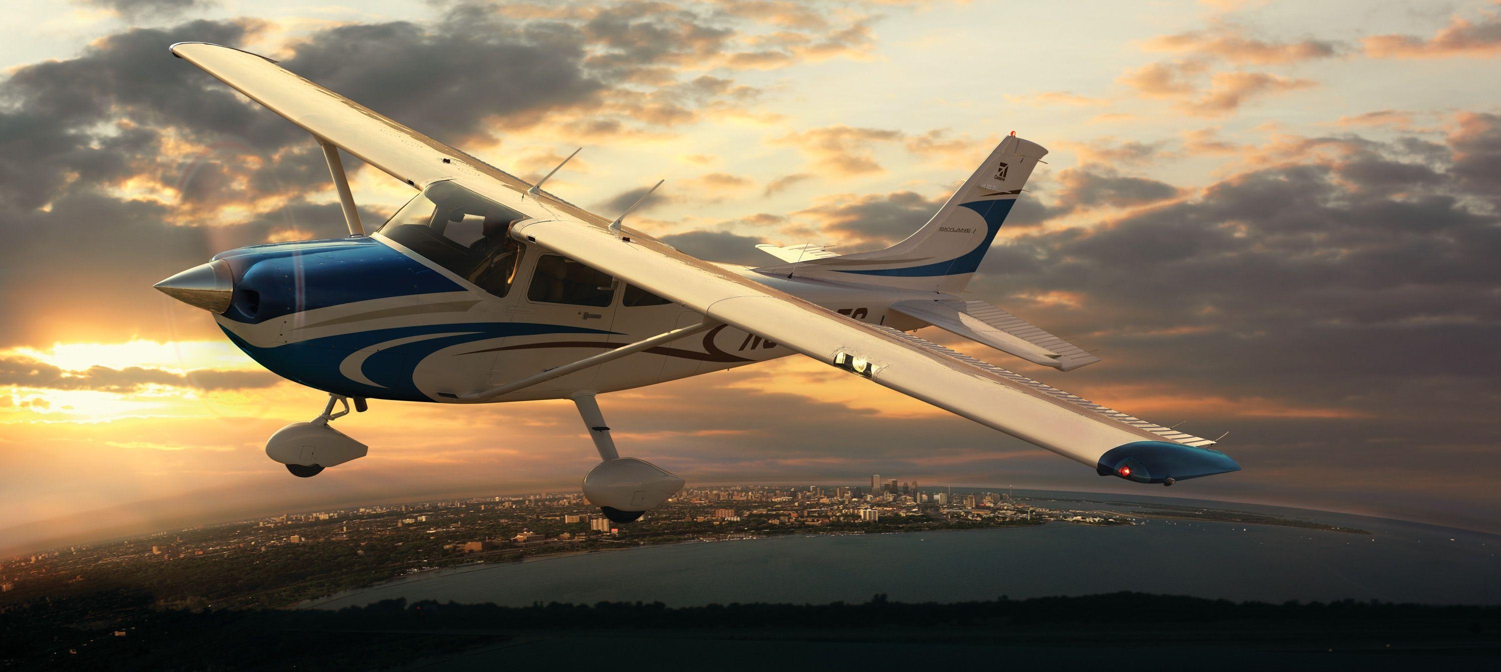 Reims-Cessna, Cessna airplanes, High-flying adventure, Sky exploration, 3000x1350 Dual Screen Desktop