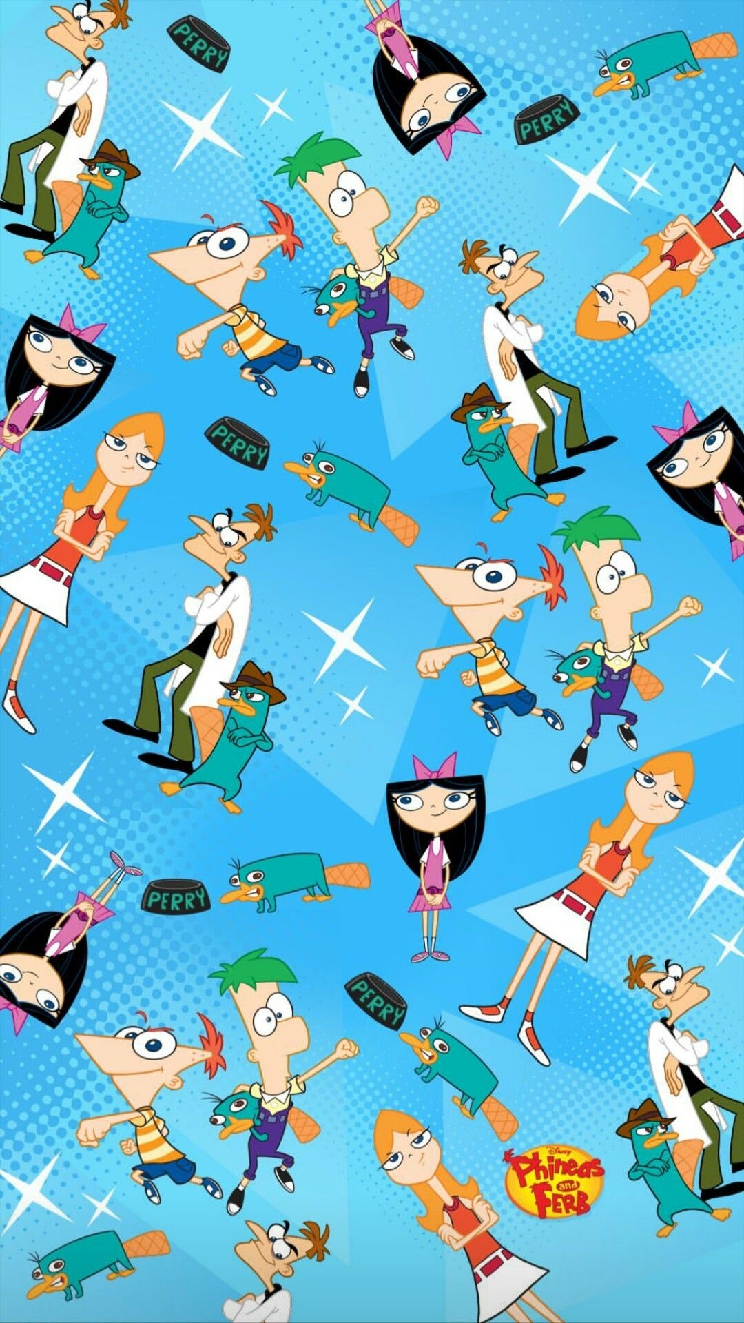Disney wallpapers, Phineas and Ferb, Cartoon wallpaper, iPhone, 1080x1920 Full HD Handy