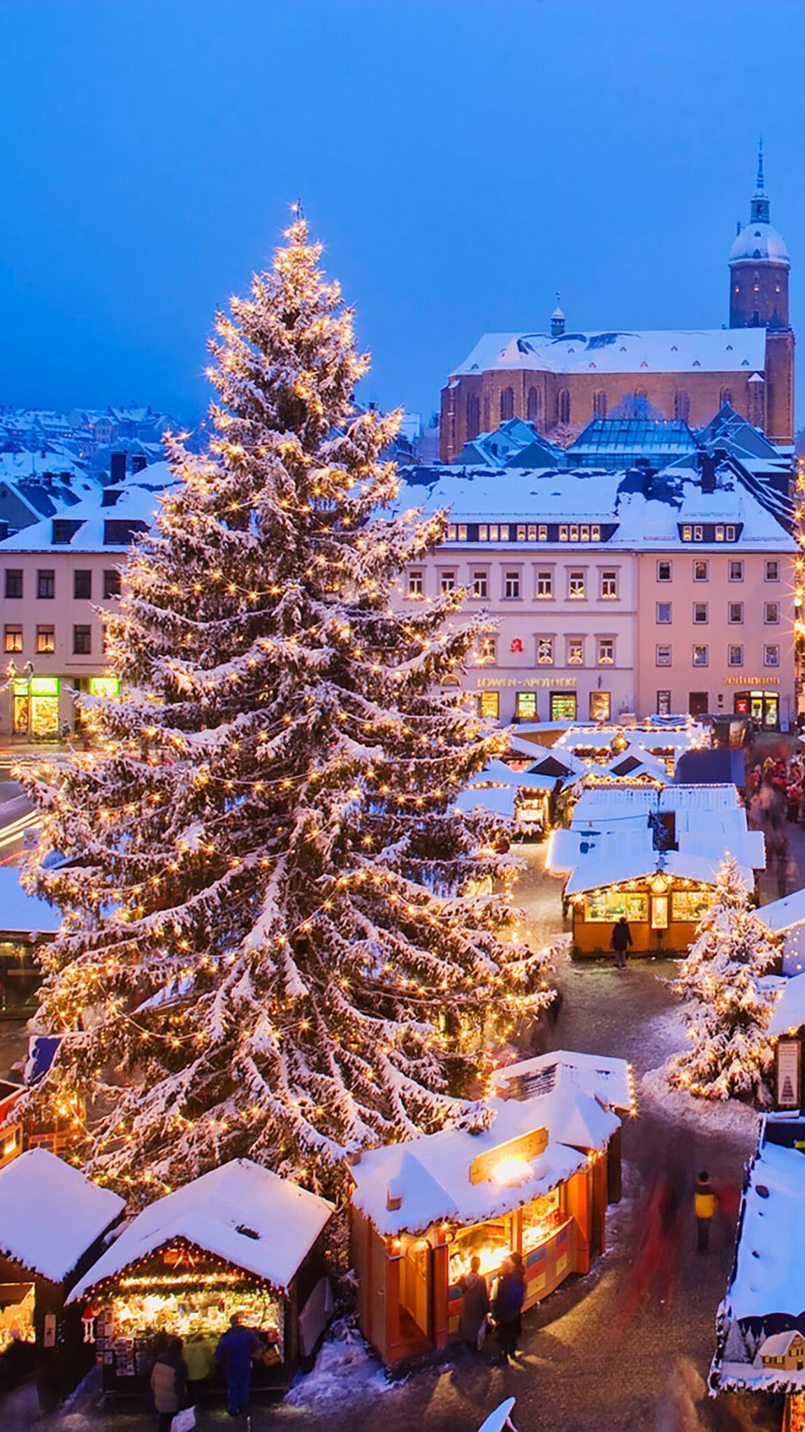Weihnachtsdorf, Europische Ambiente, Festliche Wallpaper, Holiday-Szenen, 1160x2050 HD Handy