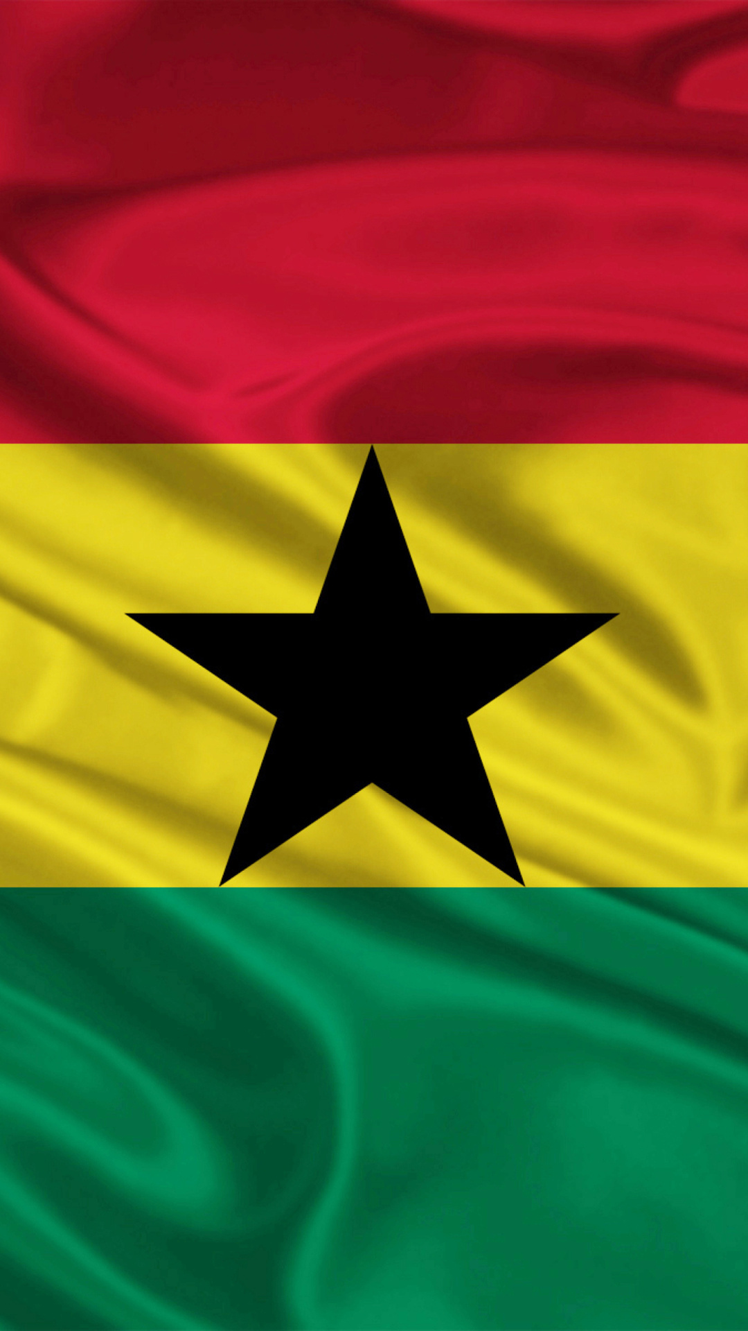 Flag: Adopted upon the independence of the Dominion of Ghana on March 6, 1957, Emblem. 1080x1920 Full HD Wallpaper.