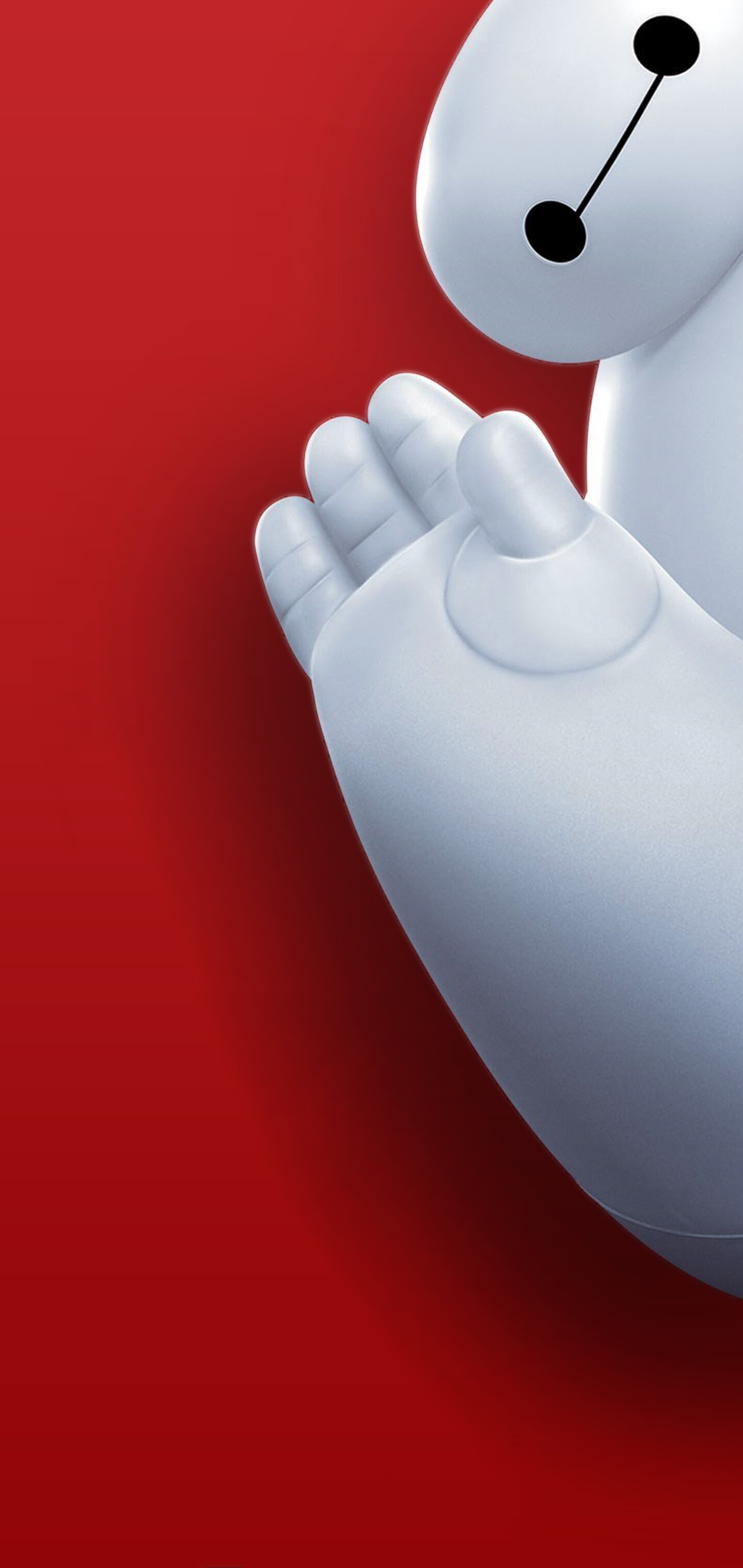 Big Hero 6: An inflatable health care robot Baymax, Minimalism. 1440x3040 HD Wallpaper.