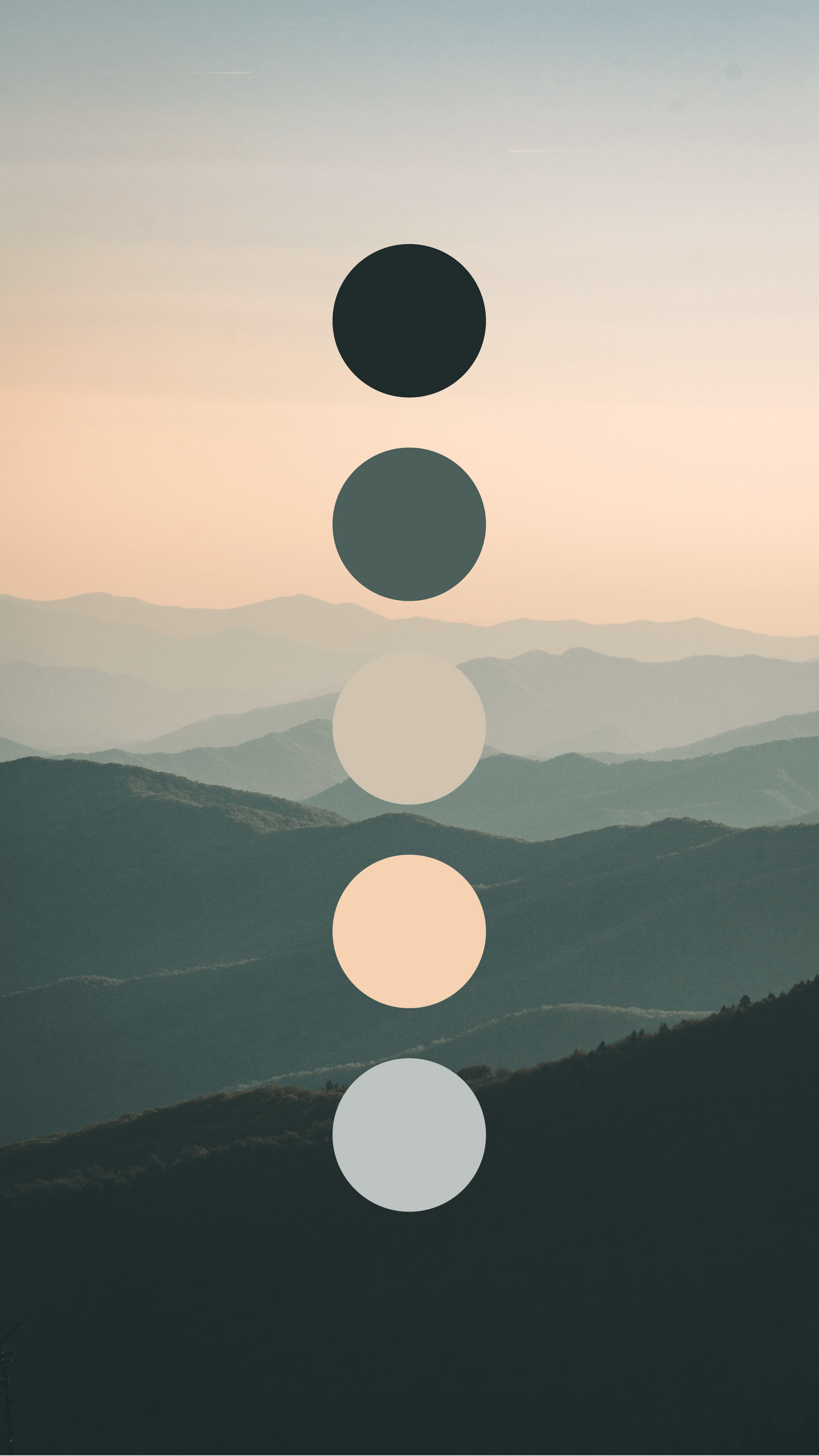 Mountain sunset color palette, Fondos de pantalla, 1690x3000 HD Phone