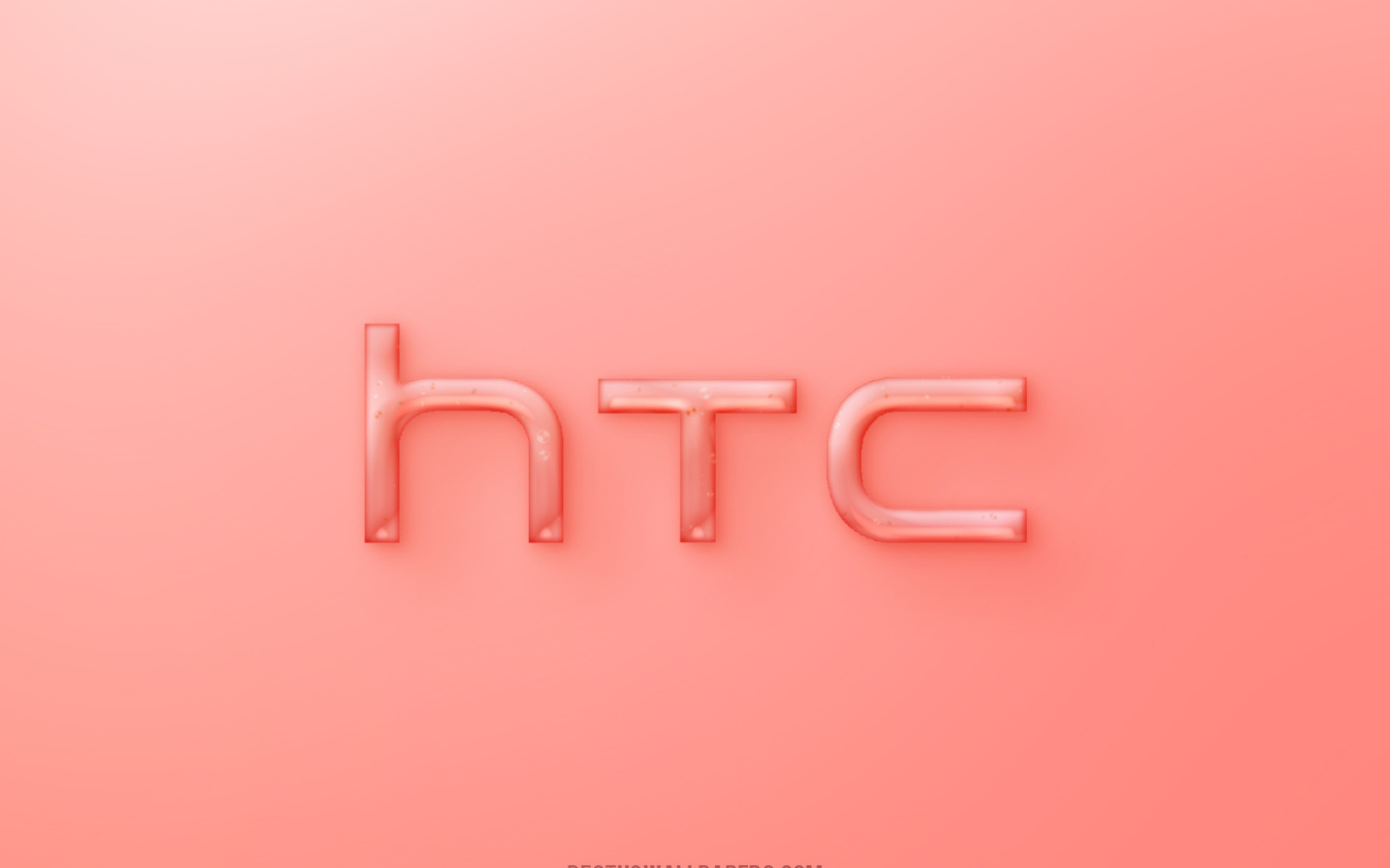 HTC Logo, Download, HTC 3D logo, Red background, 2880x1800 HD Desktop