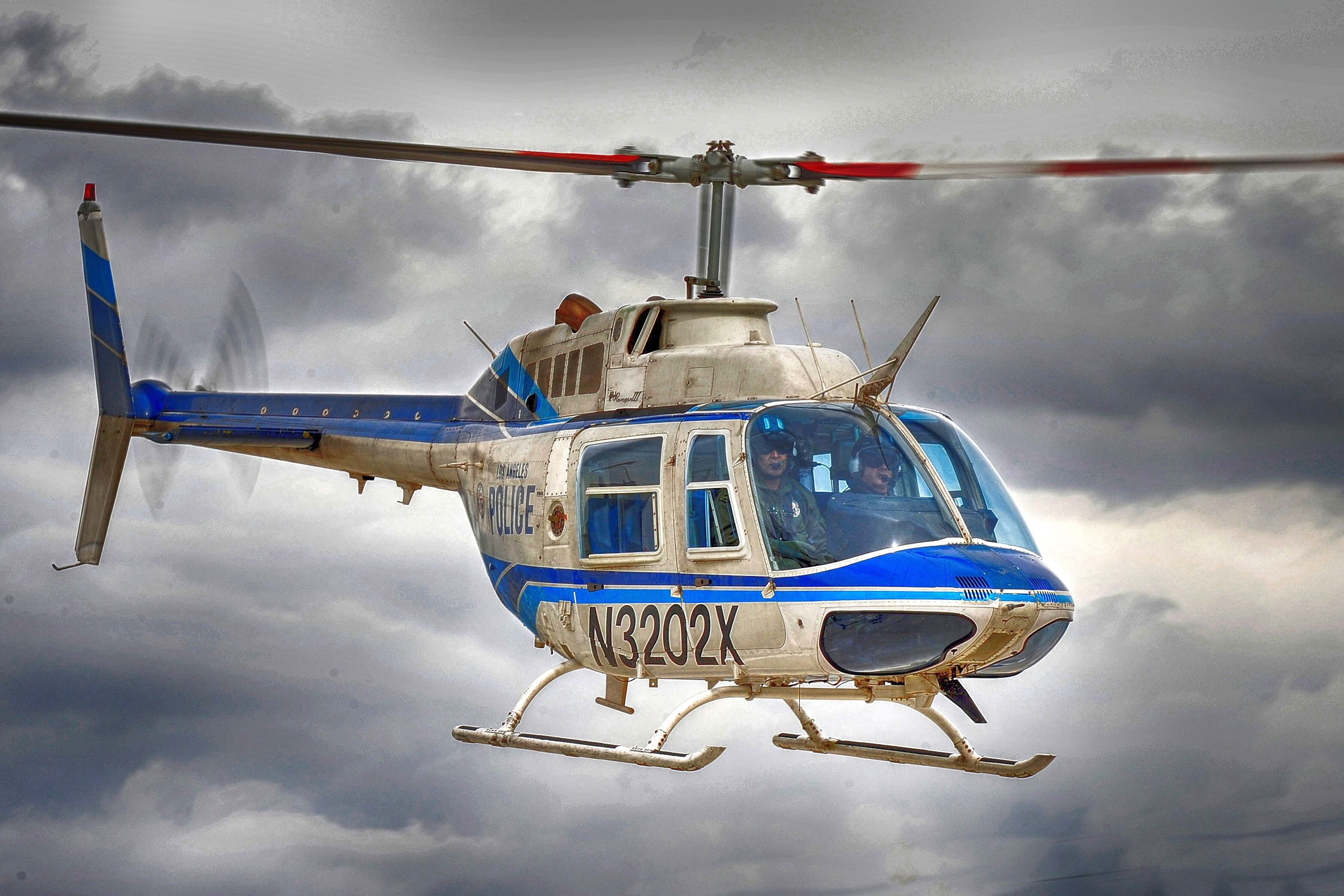 Bell Helicopter, LAPD Bell 206 Jet Ranger, Training mission, Training in Los Angeles, 3140x2090 HD Desktop