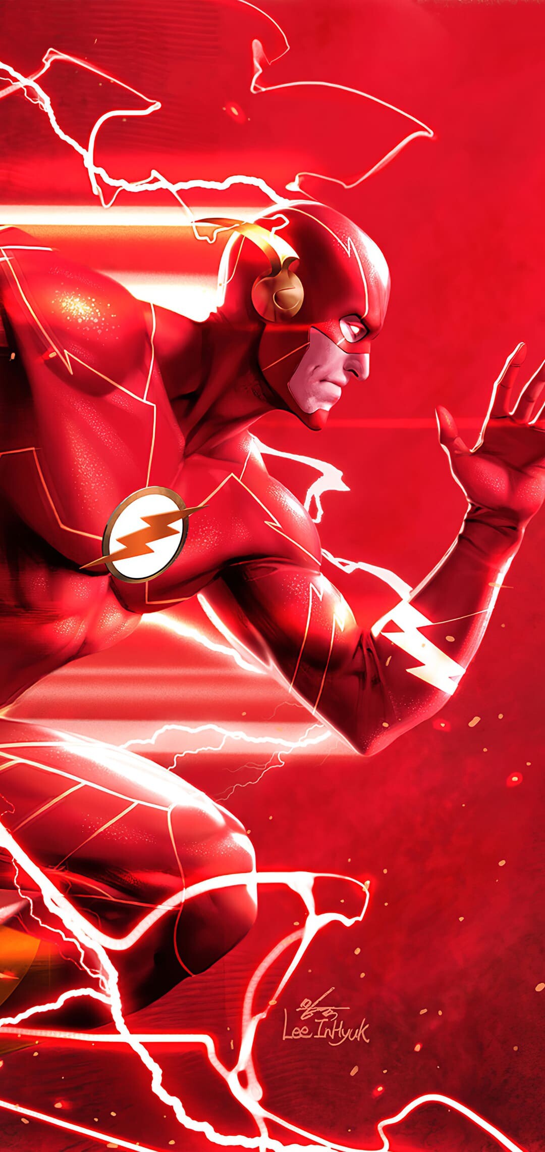 Flash (DC): Scientist Barry Allen, acquires super speed through a freak accident. 1080x2280 HD Wallpaper.