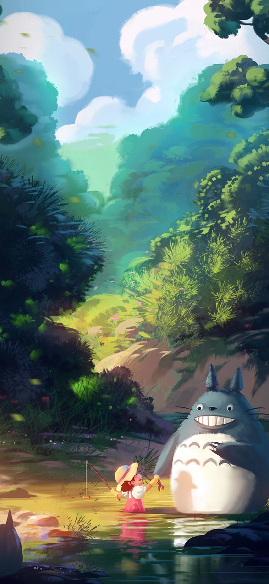 Studio Ghibli: Many of the films feature themes of childhood and growing up. 1130x2440 HD Wallpaper.