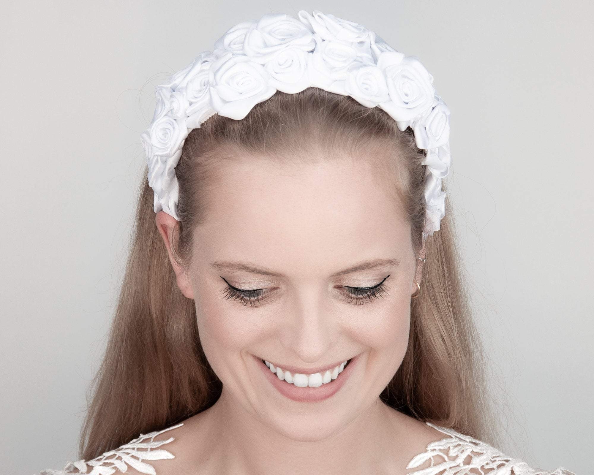 Bridal headband circlet, Hand sewn roses, 2000x1600 HD Desktop