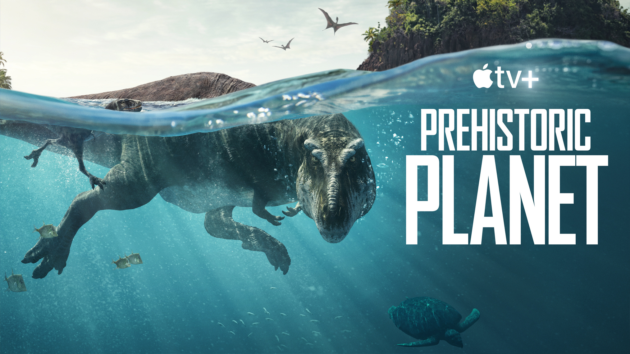 Prehistoric Planet, David Attenborough, Releases trailer, Apple TV, 2030x1140 HD Desktop