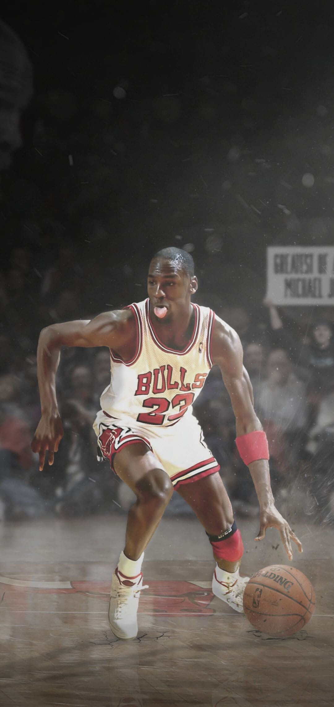 Michael Jordan: Was selected by the Chicago Bulls with the third overall pick of the 1984 NBA draft. 1080x2280 HD Wallpaper.