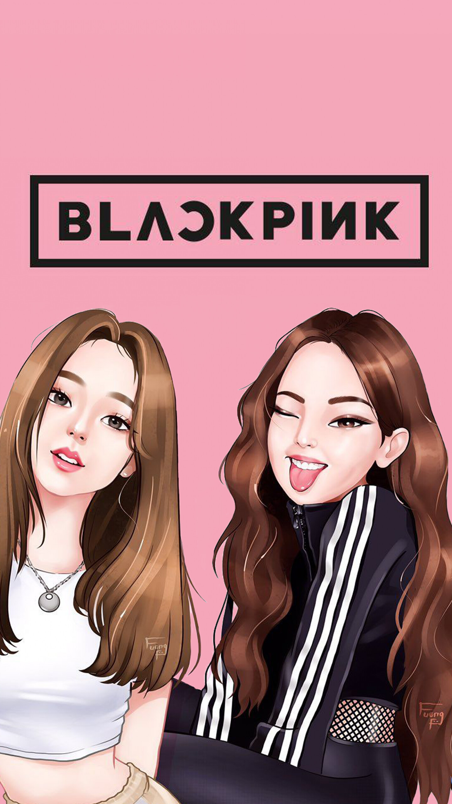 BLACKPINK: The first female Korean act to receive a certification from the Recording Industry Association of America. 1440x2560 HD Background.