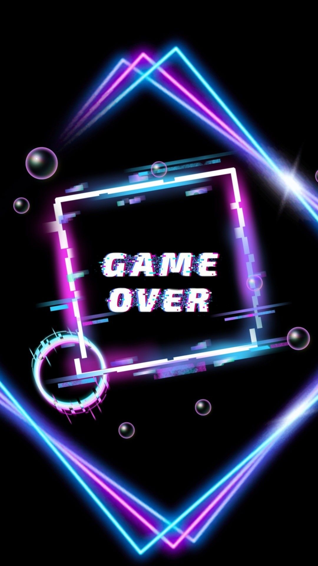 Game Over, Aesthetic wallpaper, Dark and mysterious, Unique, 1080x1920 Full HD Handy