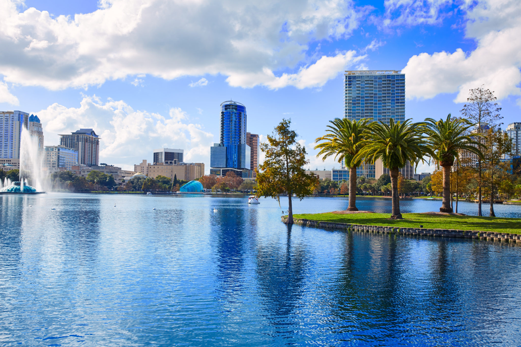 Orlando Skyline, Travels, Scenic view, Palm trees, 2050x1370 HD Desktop