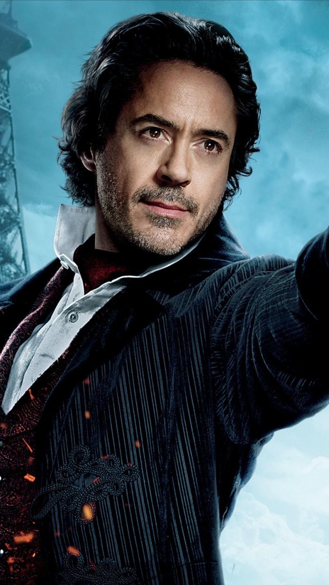 Robert Downey Jr.: The title role in Sherlock Holmes, The central character from Sir Arthur Conan Doyle’s detective series. 1080x1920 Full HD Background.