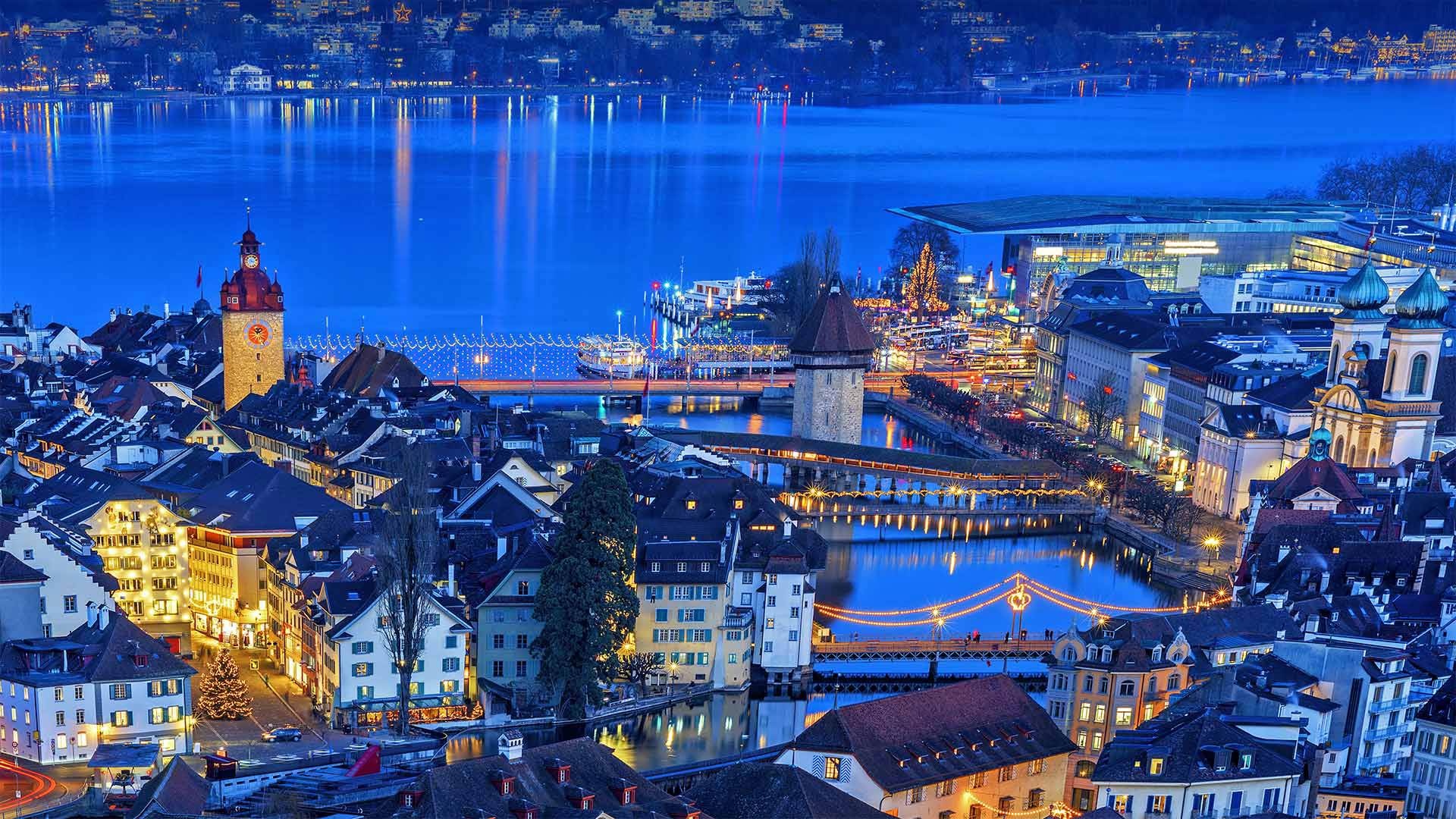 Old town, Lucerne Switzerland, Bing gallery, Lucerne, 1920x1080 Full HD Desktop