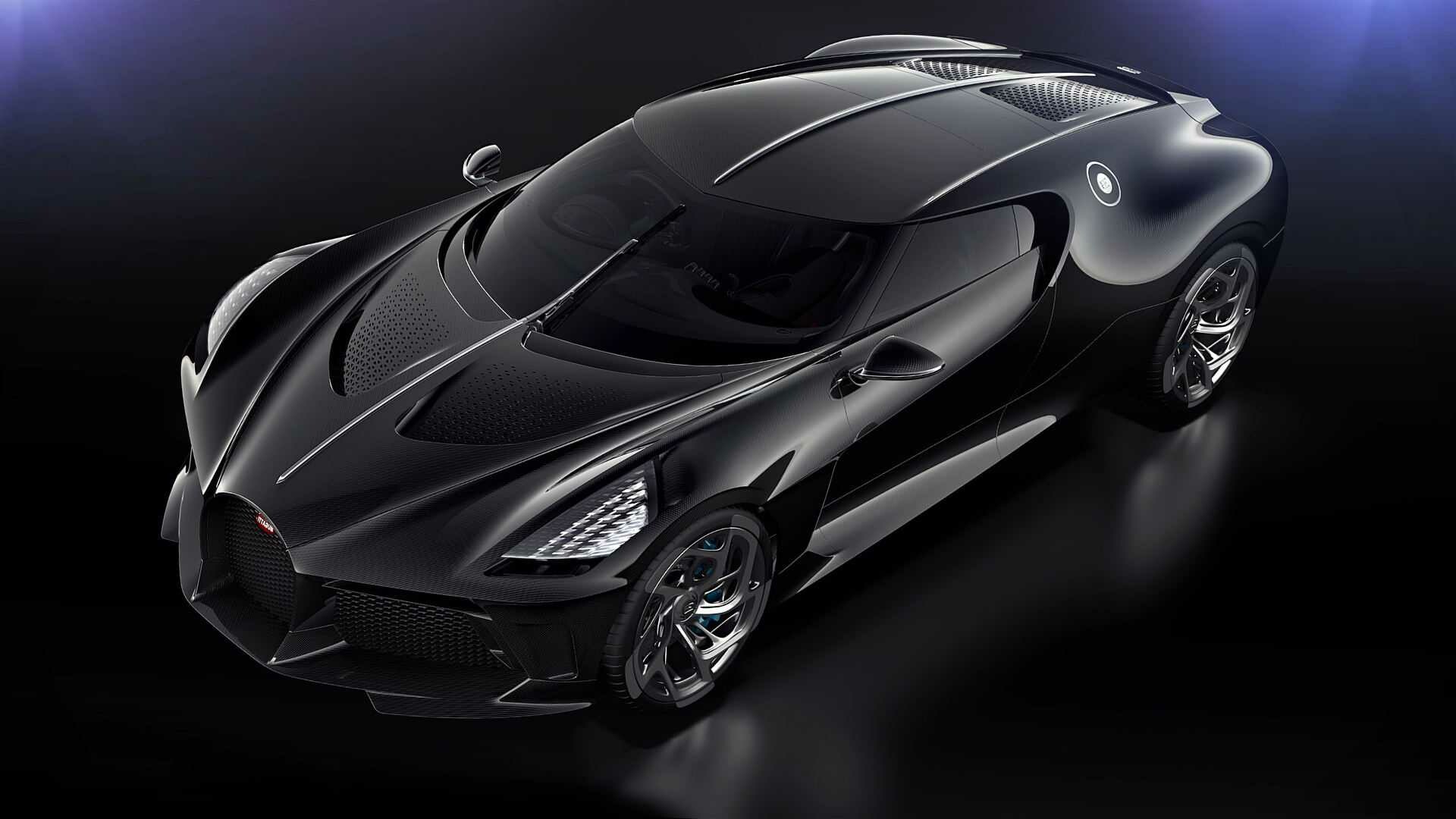 Bugatti La Voiture Noire: The name of the car is a French for "The Black Car", Exclusive supercar. 1920x1080 Full HD Background.