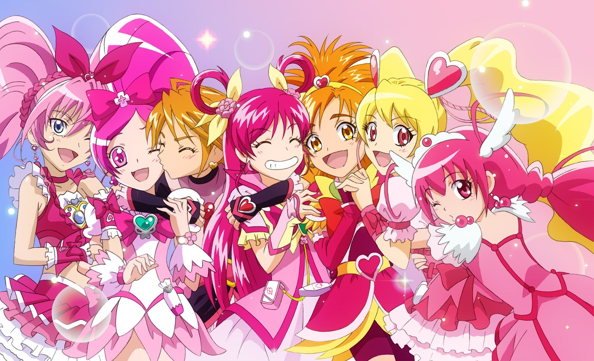 Glitter Force: Smile PreCure! characters, Japanese anime television 2012, Manga series. 1980x1200 HD Wallpaper.