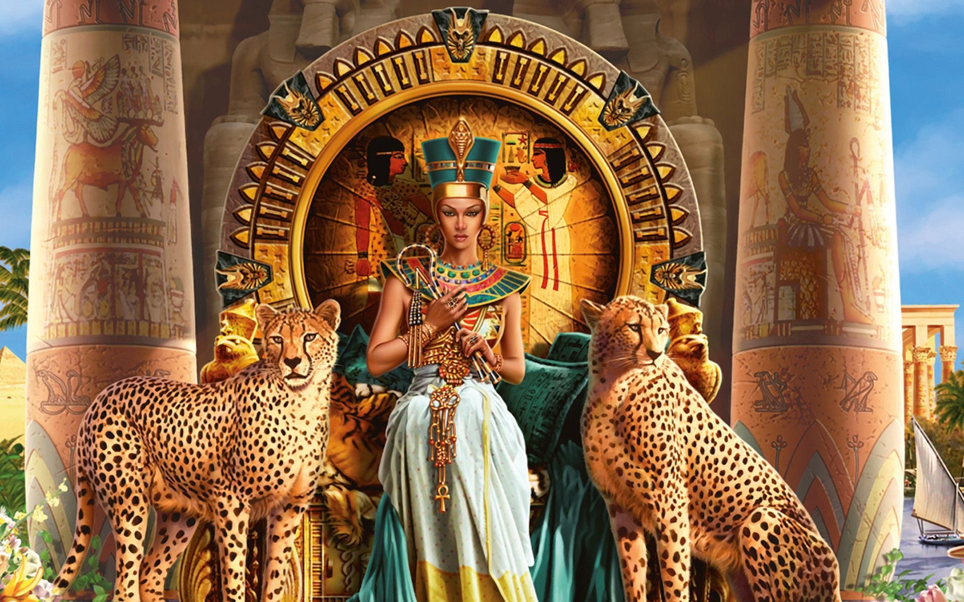 Cleopatra wallpapers, Stunning backgrounds, Egyptian elegance, Regal charm, 1920x1200 HD Desktop