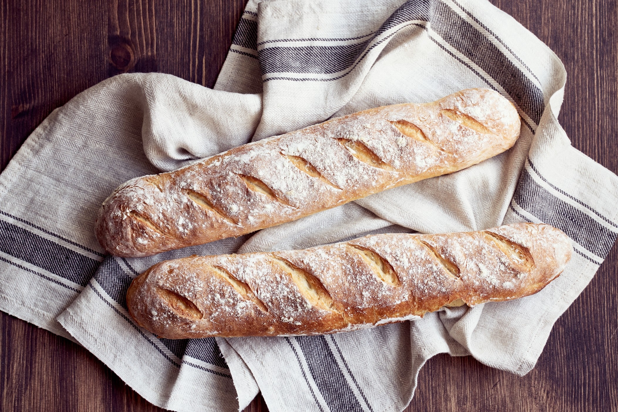 Baguette: A major point of cultural pride and culinary identity for the French and francophone countries. 2110x1410 HD Background.