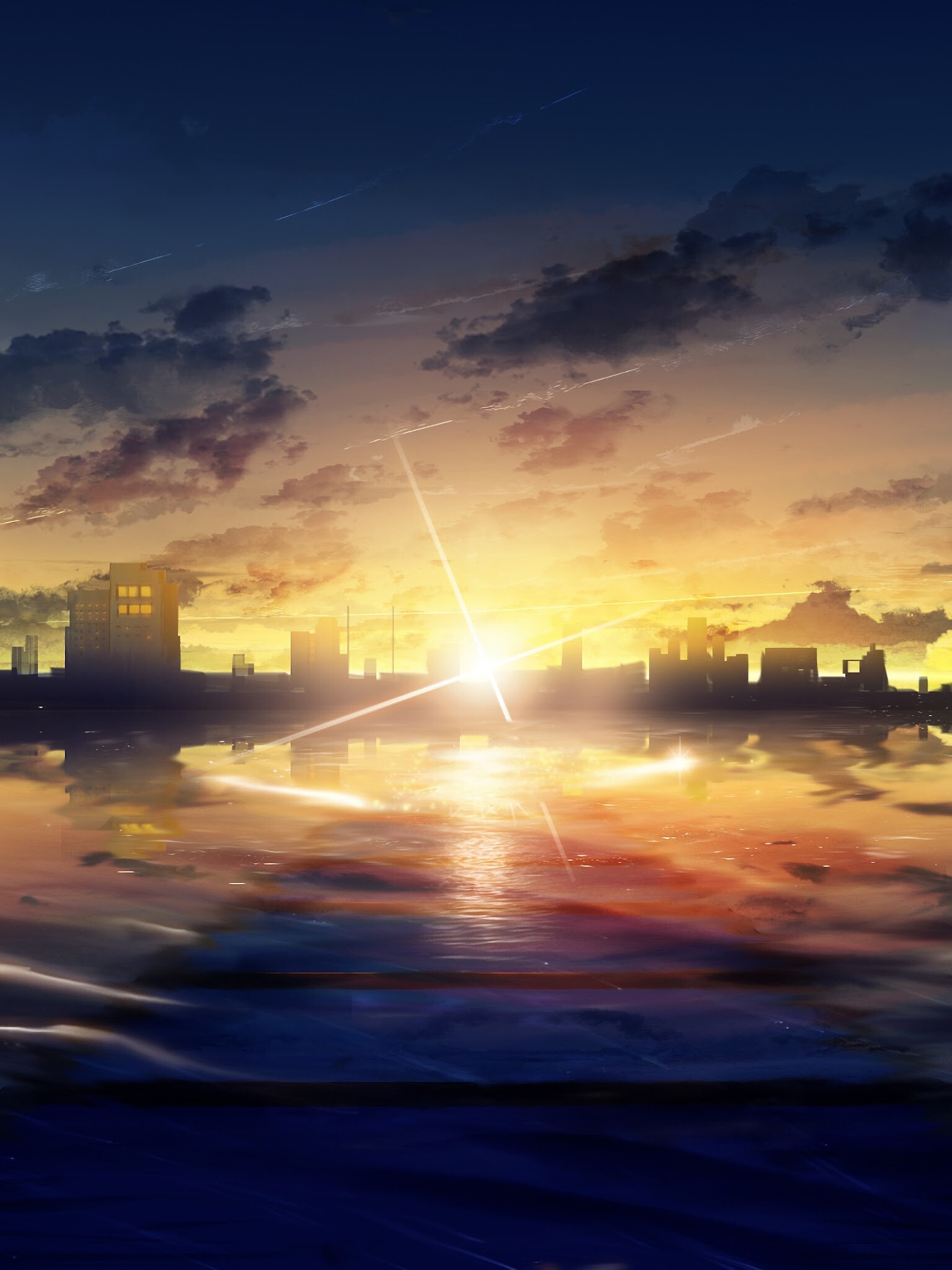 Sunrise: The time in the morning when the sun appears, Cityscape. 1540x2050 HD Wallpaper.