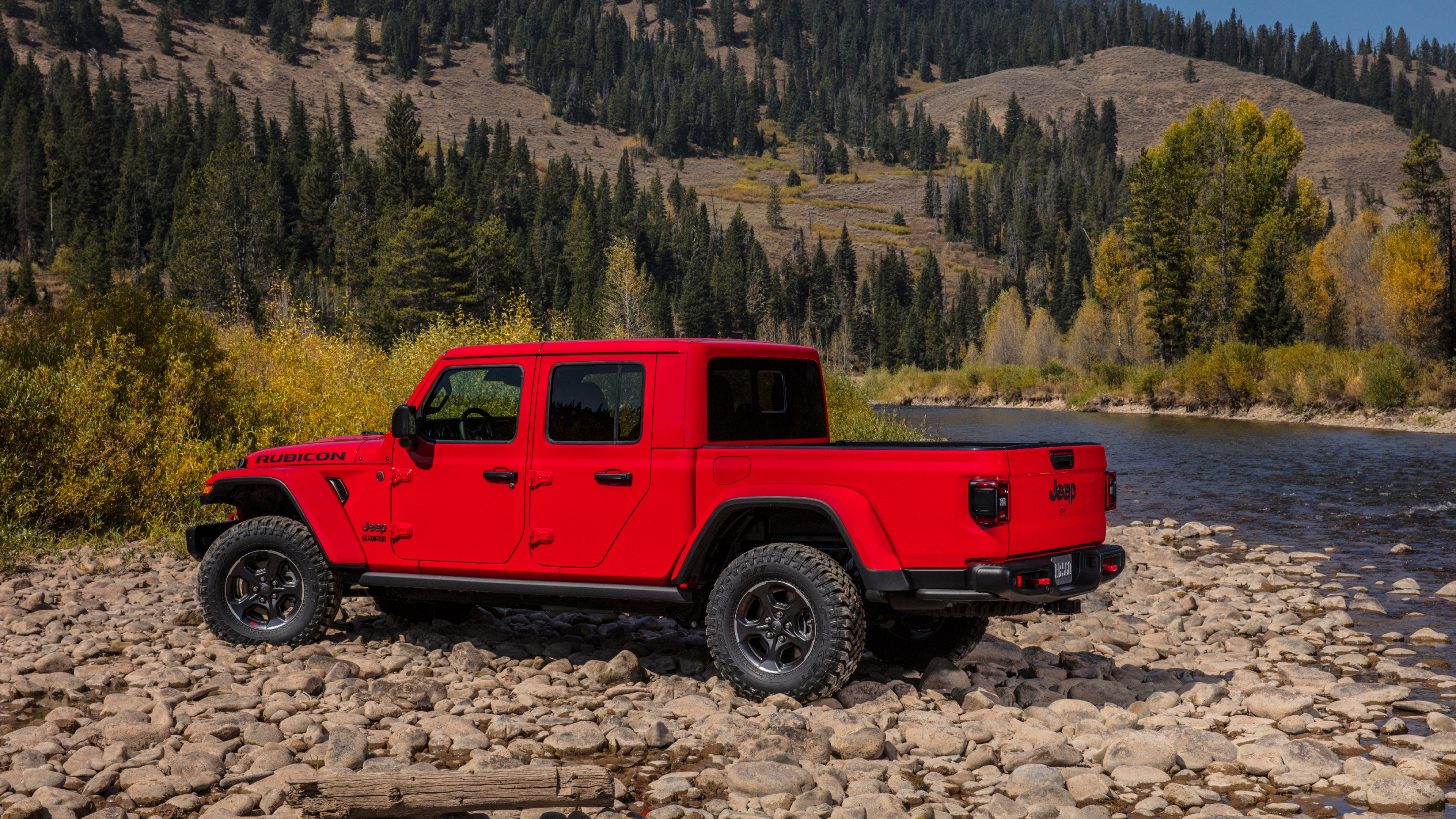 Jeep Gladiator, Auto adventure, Rubicon off-roading, 2019 model, 3840x2160 4K Desktop