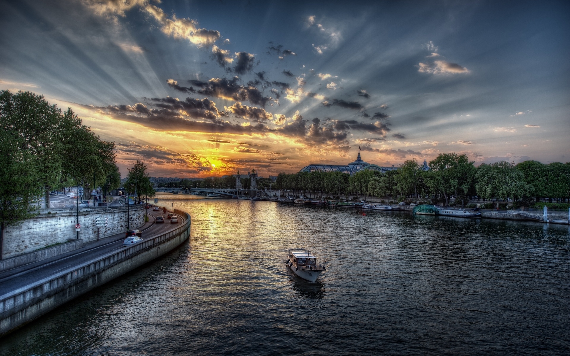 Seine River, Travels, Cruise, Paris, 1920x1200 HD Desktop
