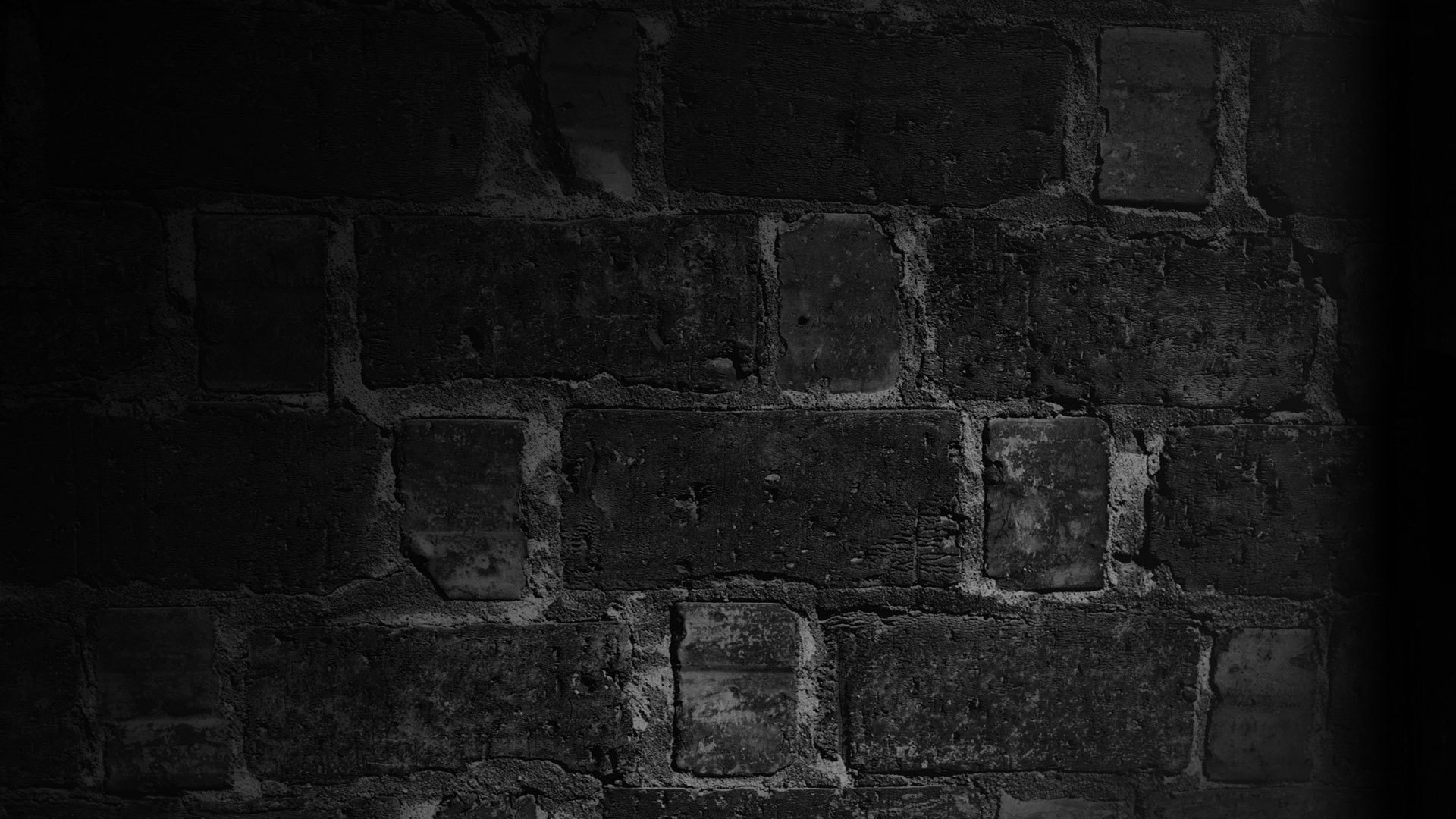 Brickwork, Black Wallpaper, 3840x2160 4K Desktop