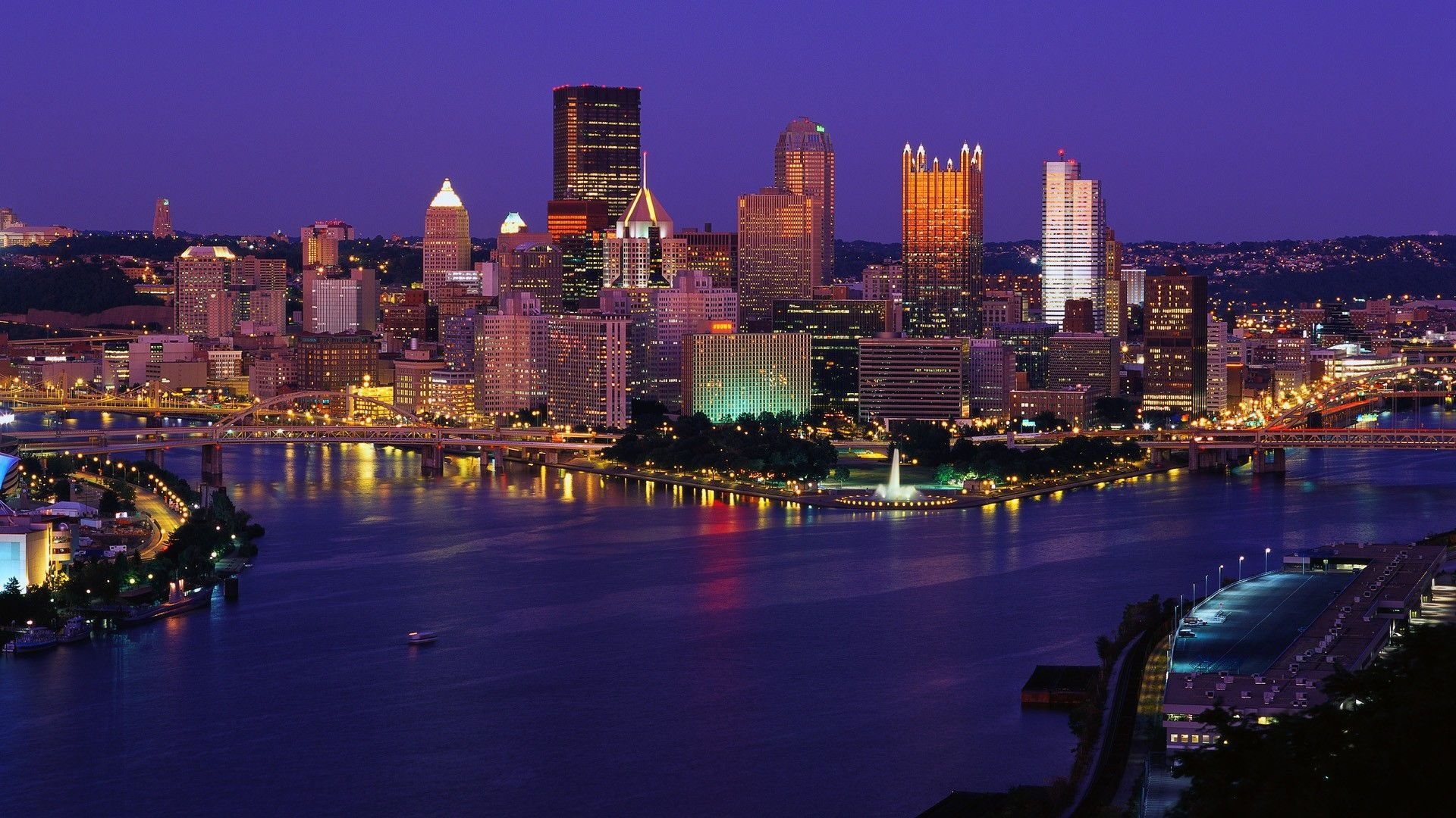 Pittsburgh skyline, Urban landscapes, Cityscapes at dusk, Skyline photography, 1920x1080 Full HD Desktop