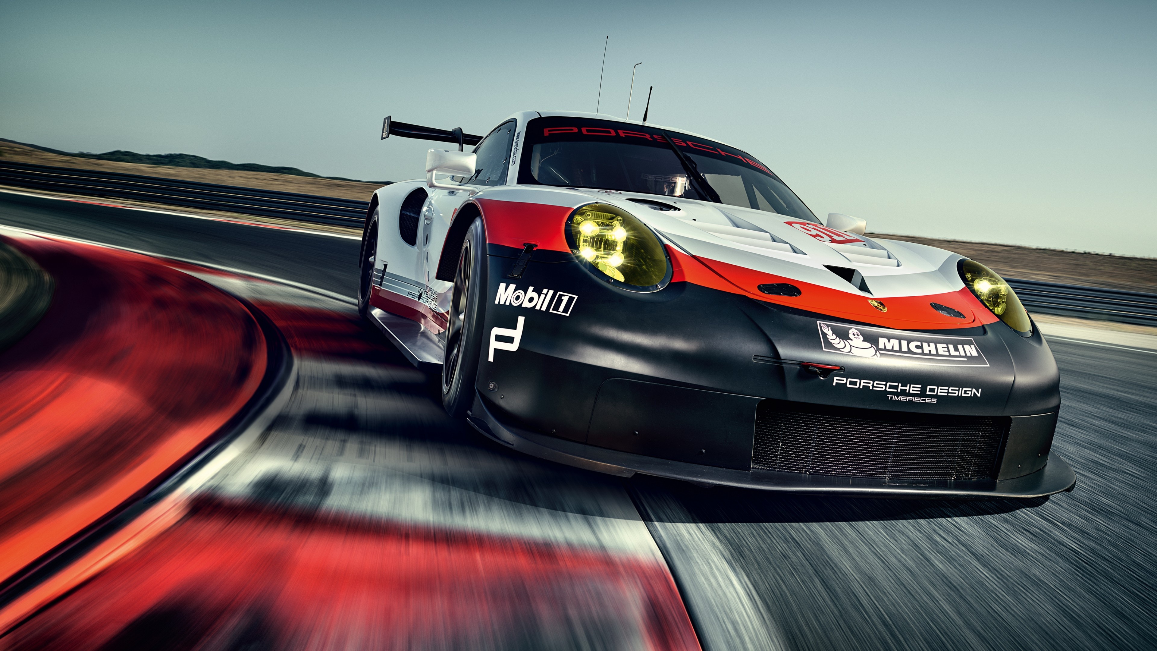 Car Race, Porsche 911 RSR, Sport car racing, 3840x2160 4K Desktop