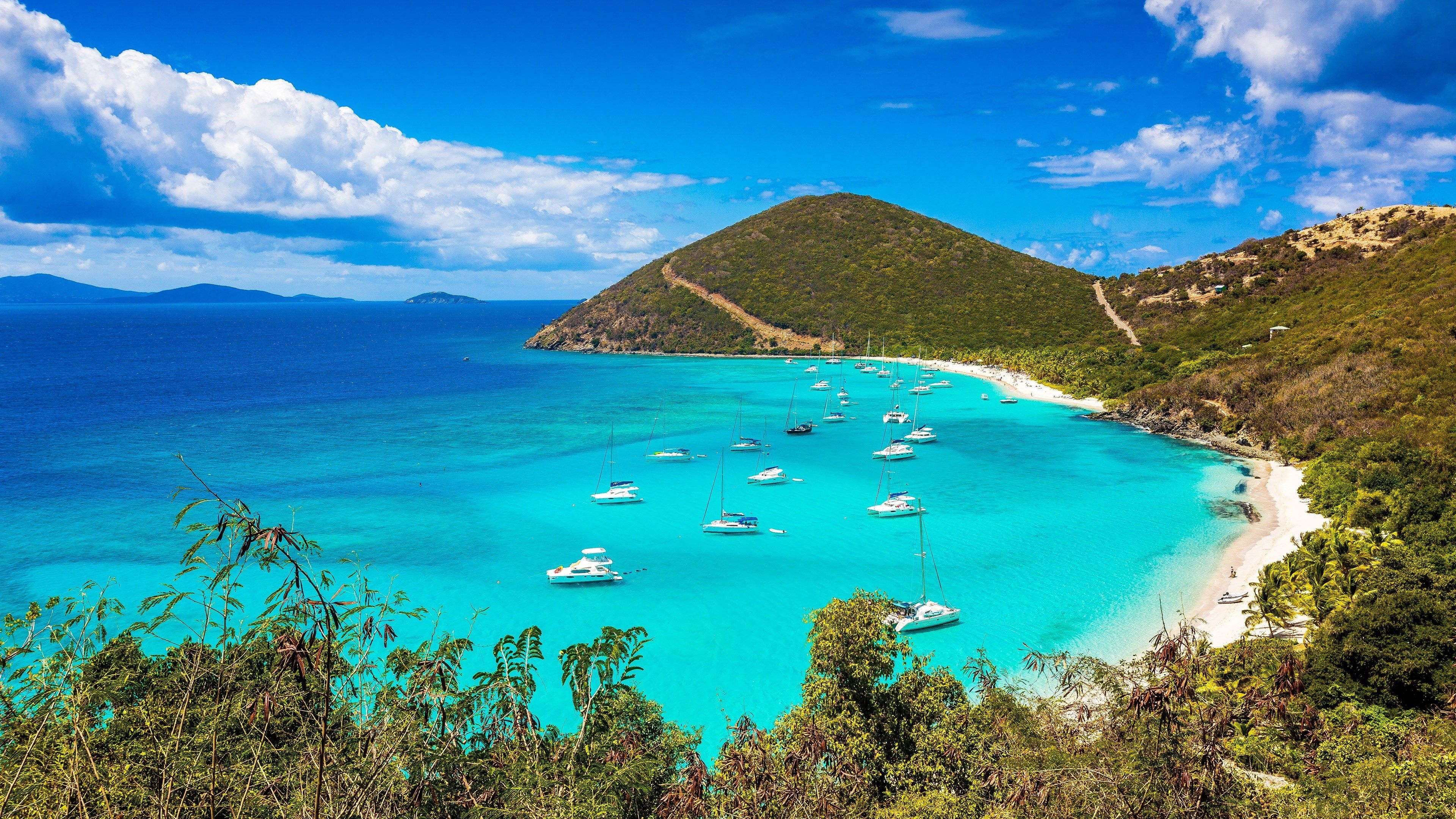 Caribbean islands, Stunning beaches, Tropical escape, Serene paradise, 3840x2160 4K Desktop