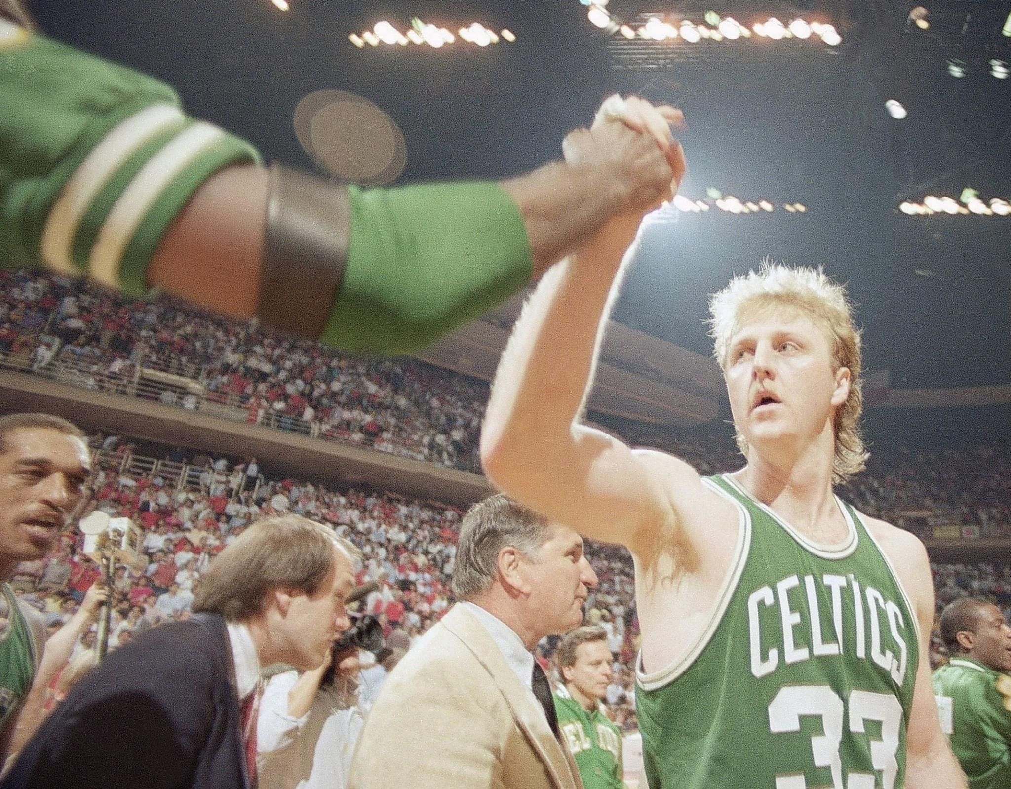 Larry Bird, Green Celtics icon, Amazing basketball skills, Celtics pride, 2050x1600 HD Desktop