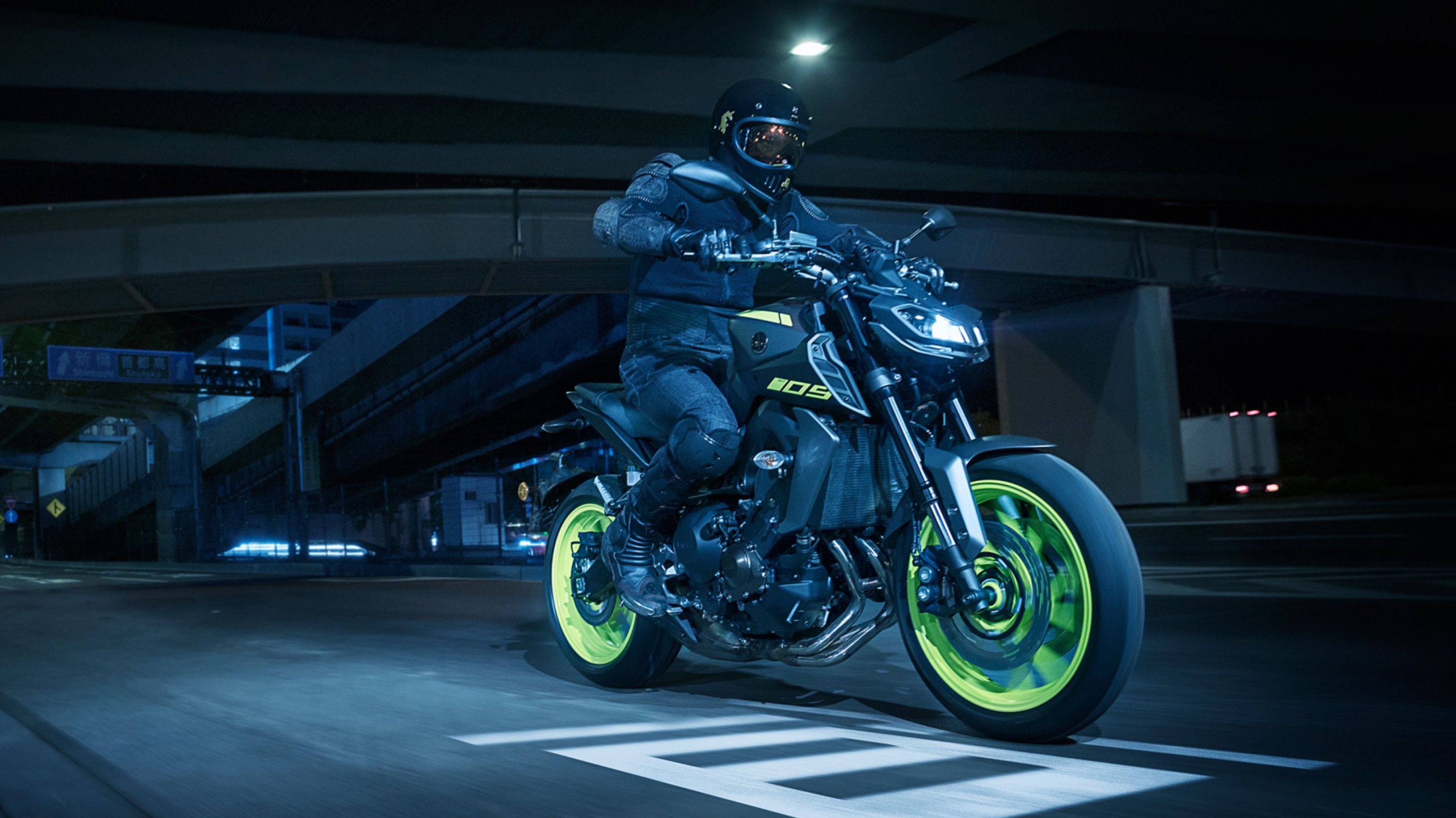 Yamaha MT-09 Auto, Dominant road presence, Thrilling riding experience, Unmatched power, 3840x2160 4K Desktop